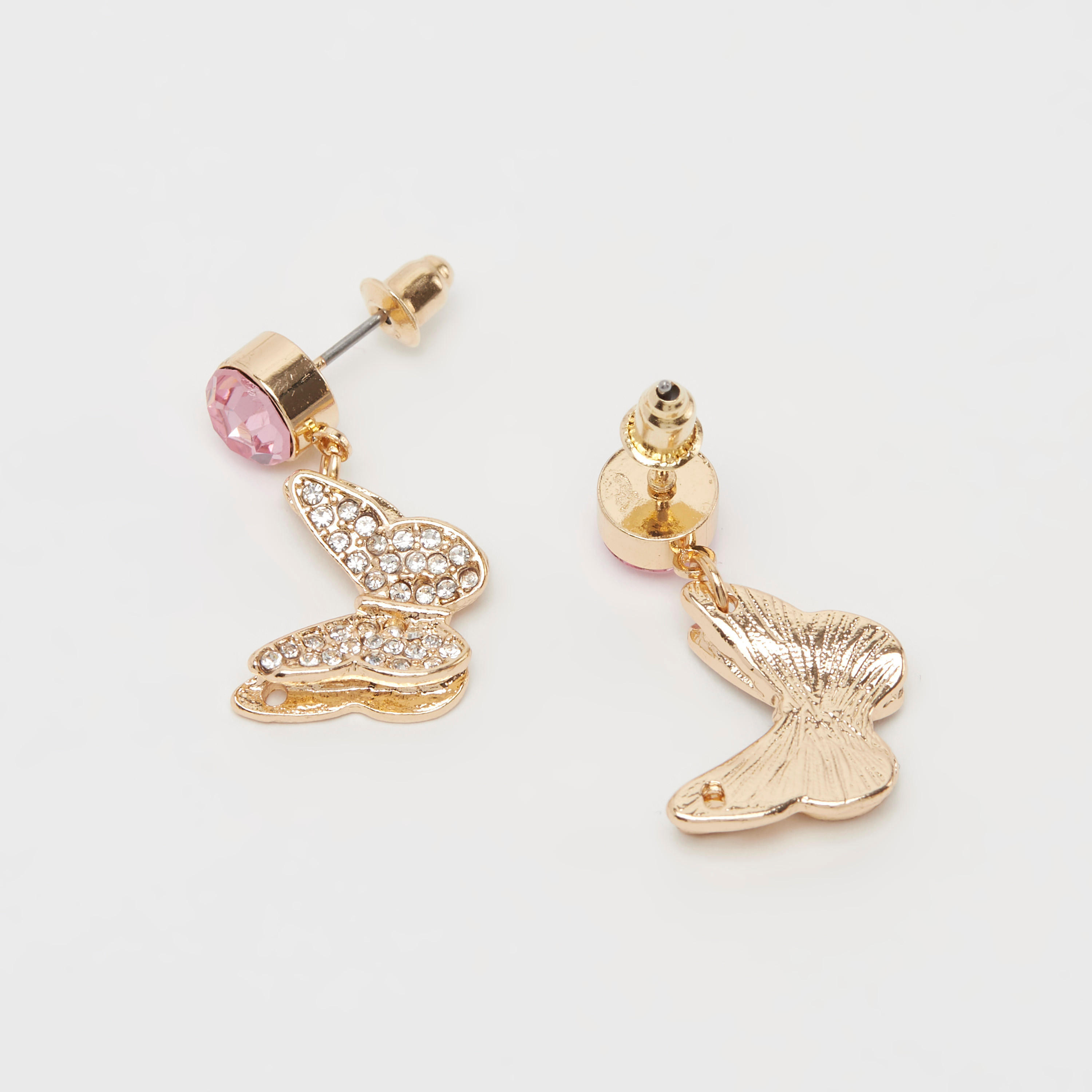 Butterfly Embellished Dangling Earrings with Pushback Closure-women-watchesandjewellery-jewellery-earrings-image-4