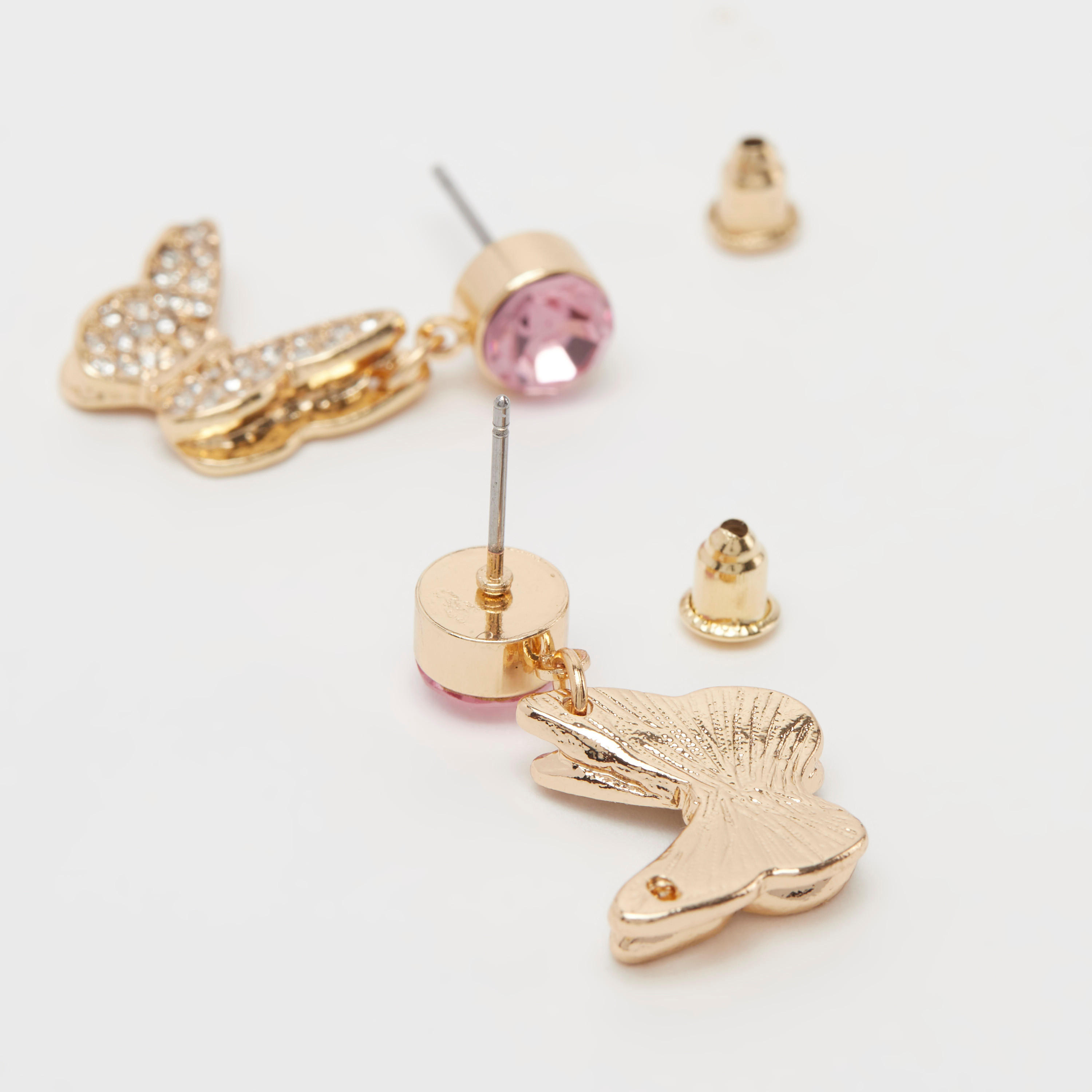 Butterfly Embellished Dangling Earrings with Pushback Closure-women-watchesandjewellery-jewellery-earrings-image-5