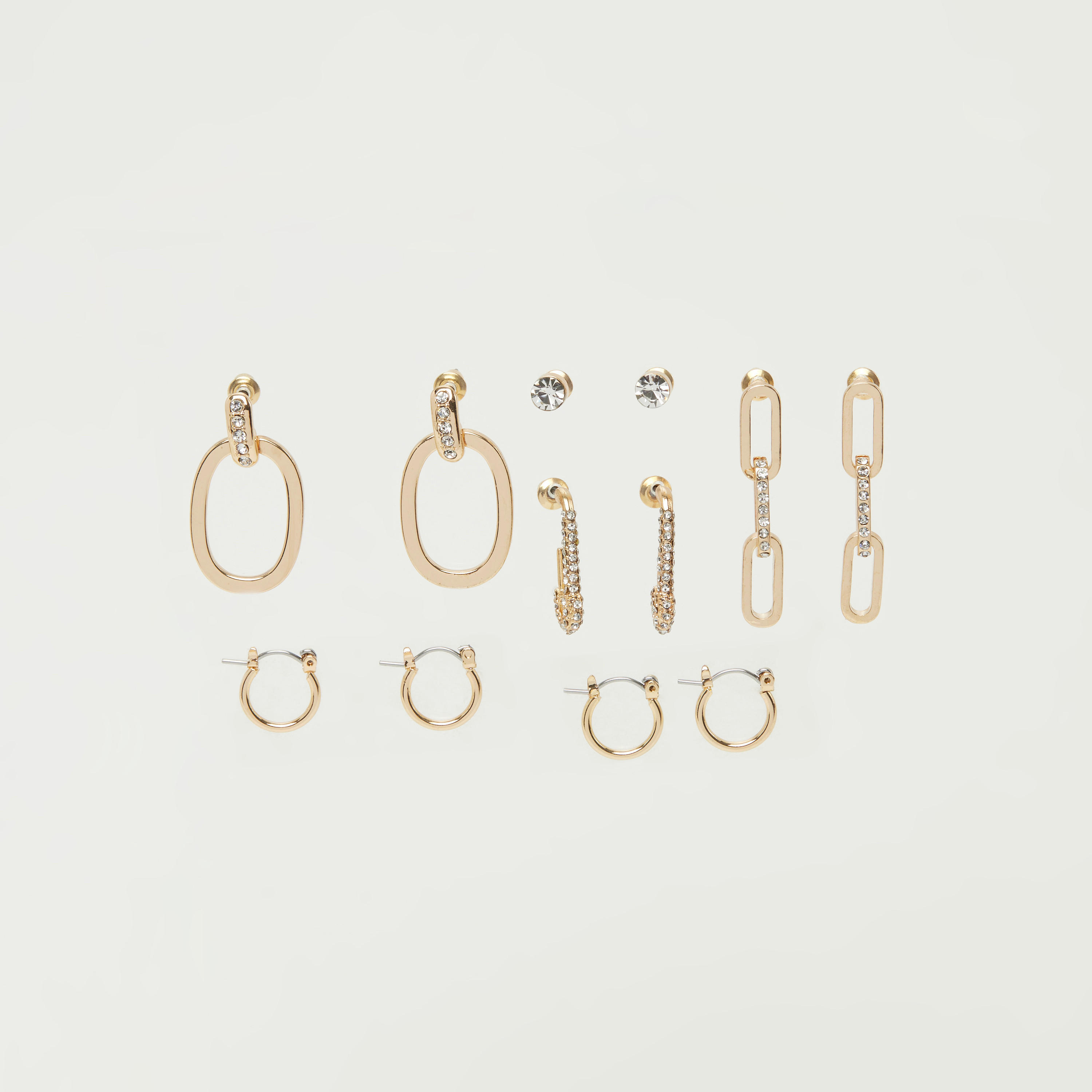 طقم أقراط مزينة - 6 قطع-women-watchesandjewellery-jewellery-earrings-image-1