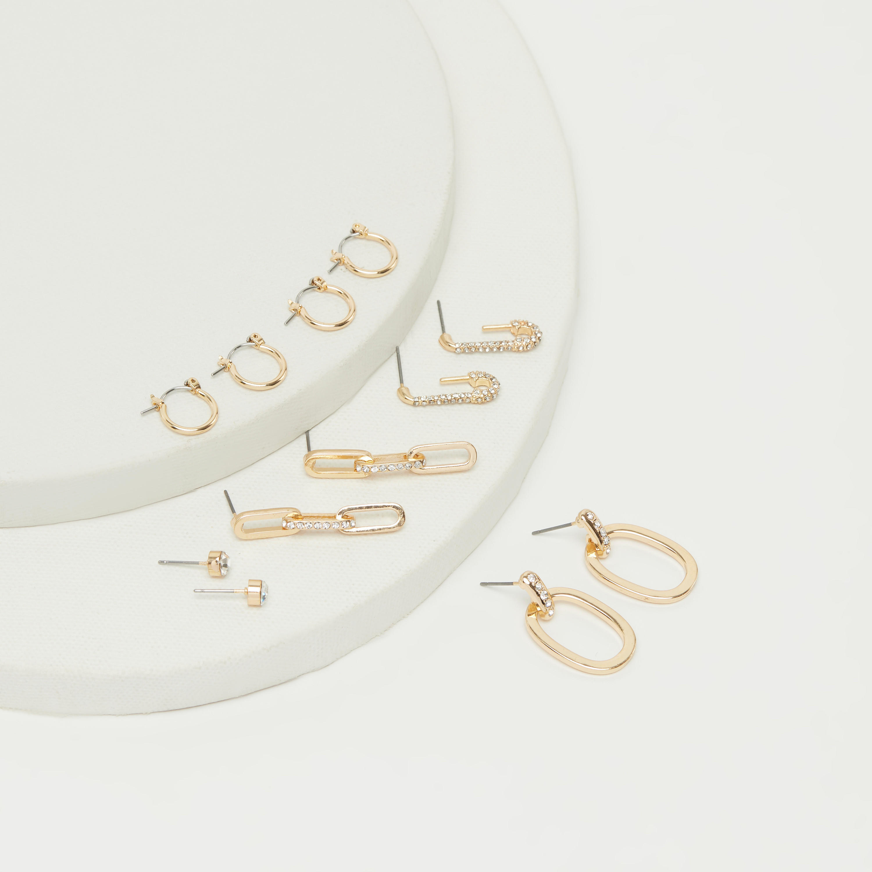 طقم أقراط مزينة - 6 قطع-women-watchesandjewellery-jewellery-earrings-image-4