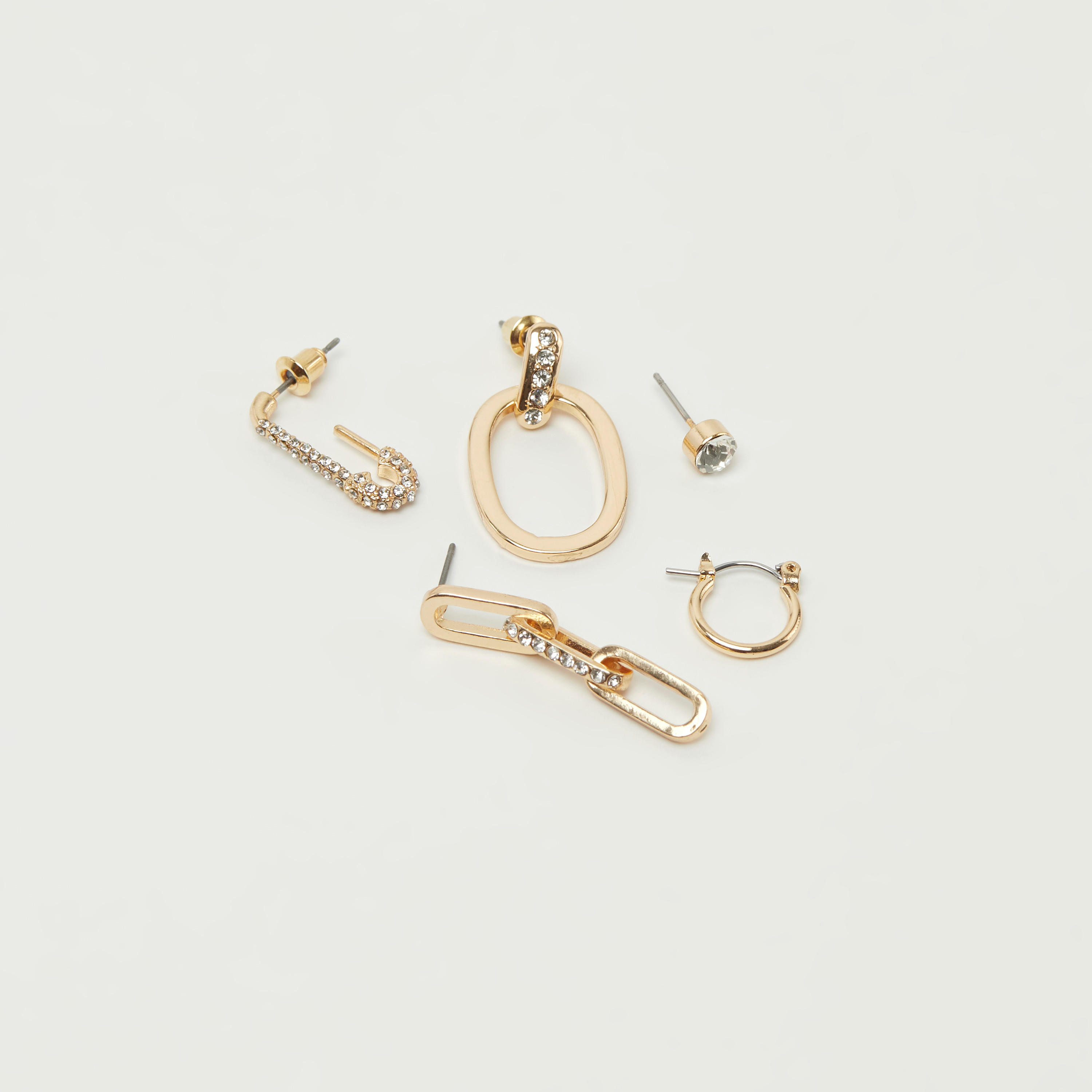 طقم أقراط مزينة - 6 قطع-women-watchesandjewellery-jewellery-earrings-image-5