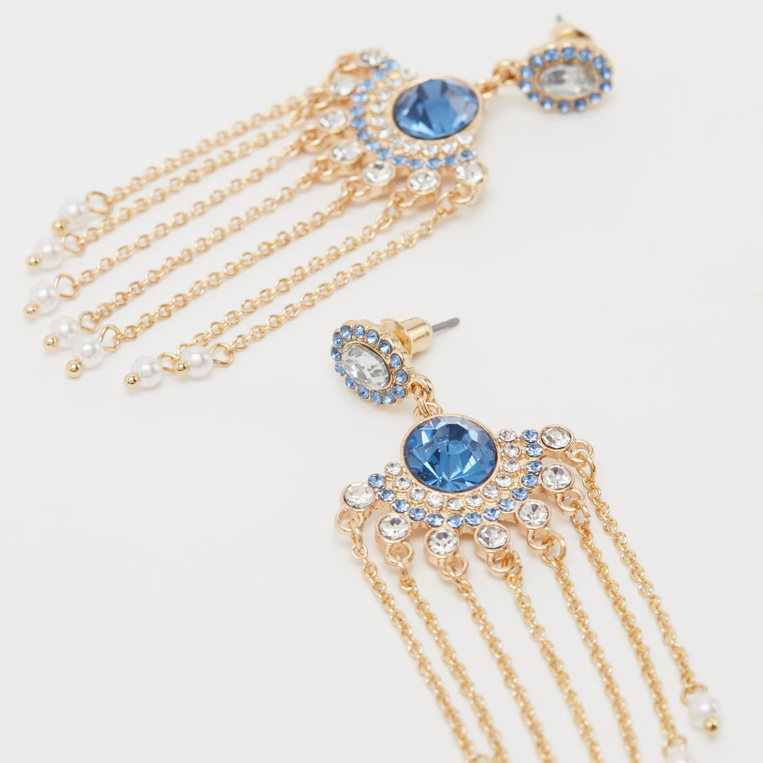 حلق متدليّ مزيّن بمكبس إغلاق خلفي-women-watchesandjewellery-jewellery-earrings-image-1