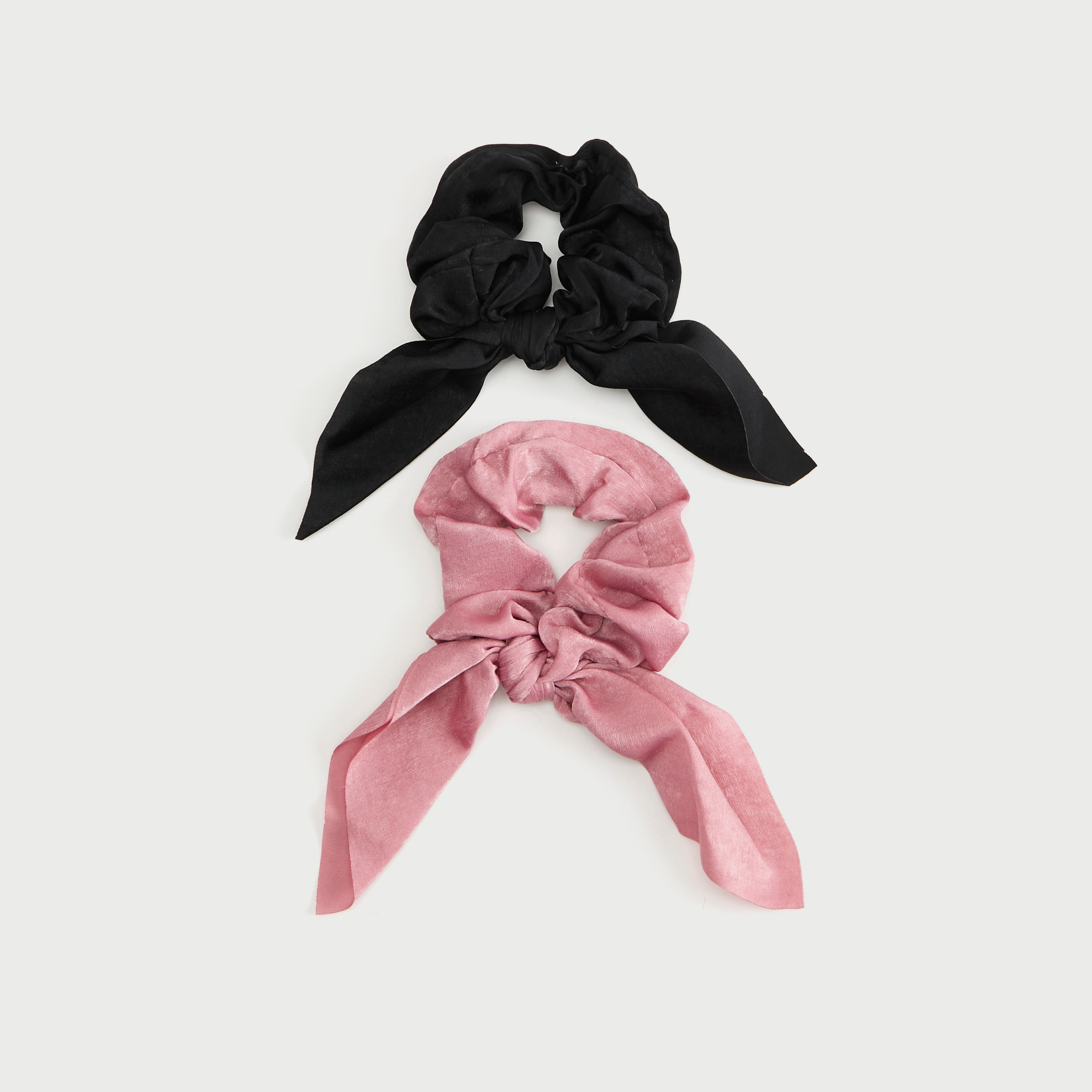 سكرانشي شعر فيونكة سادة من جلوو - طقم من قطعتين-women-hairaccessories-image-1