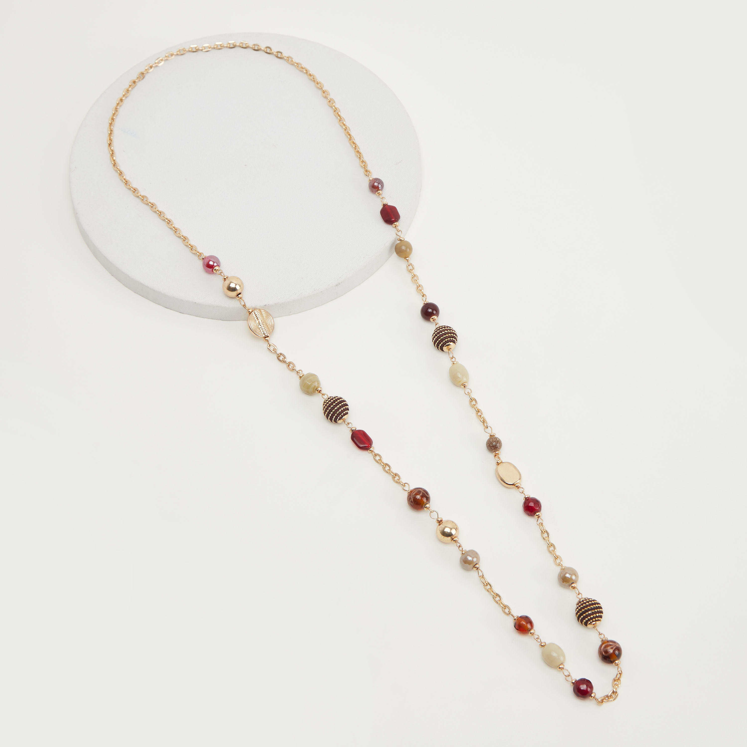 قلادة سلسلة مزينة بالخرز-women-watchesandjewellery-jewellery-necklacesandpendants-image-1