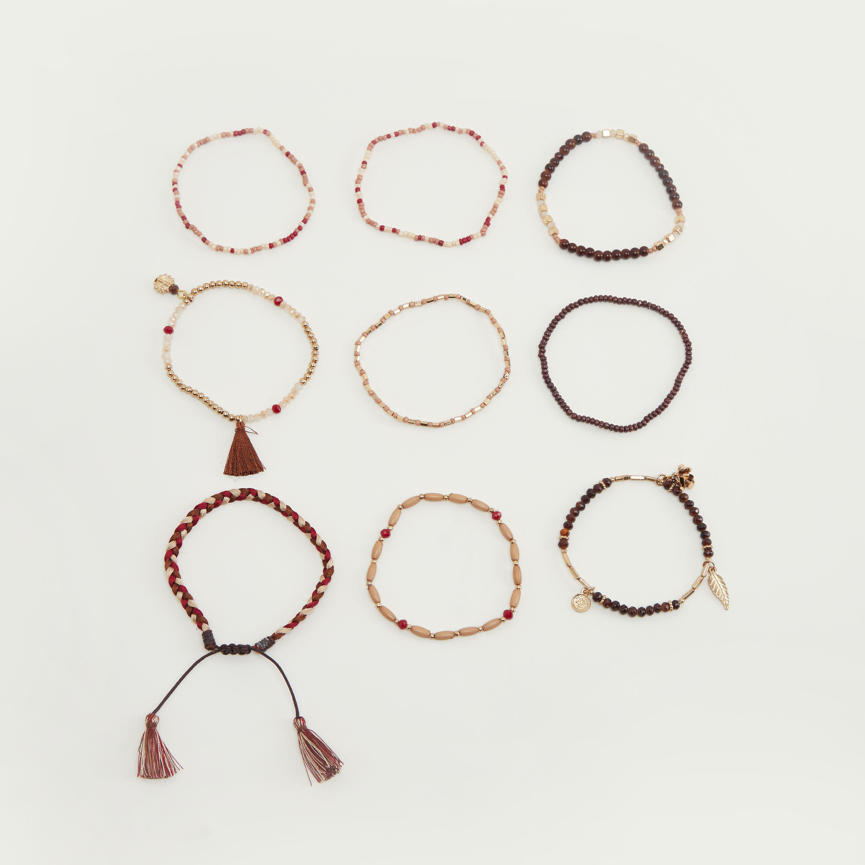 أساور مزيّنة بالخرز - طقم من 9 قطع-women-watchesandjewellery-jewellery-banglesandbracelets-image-5