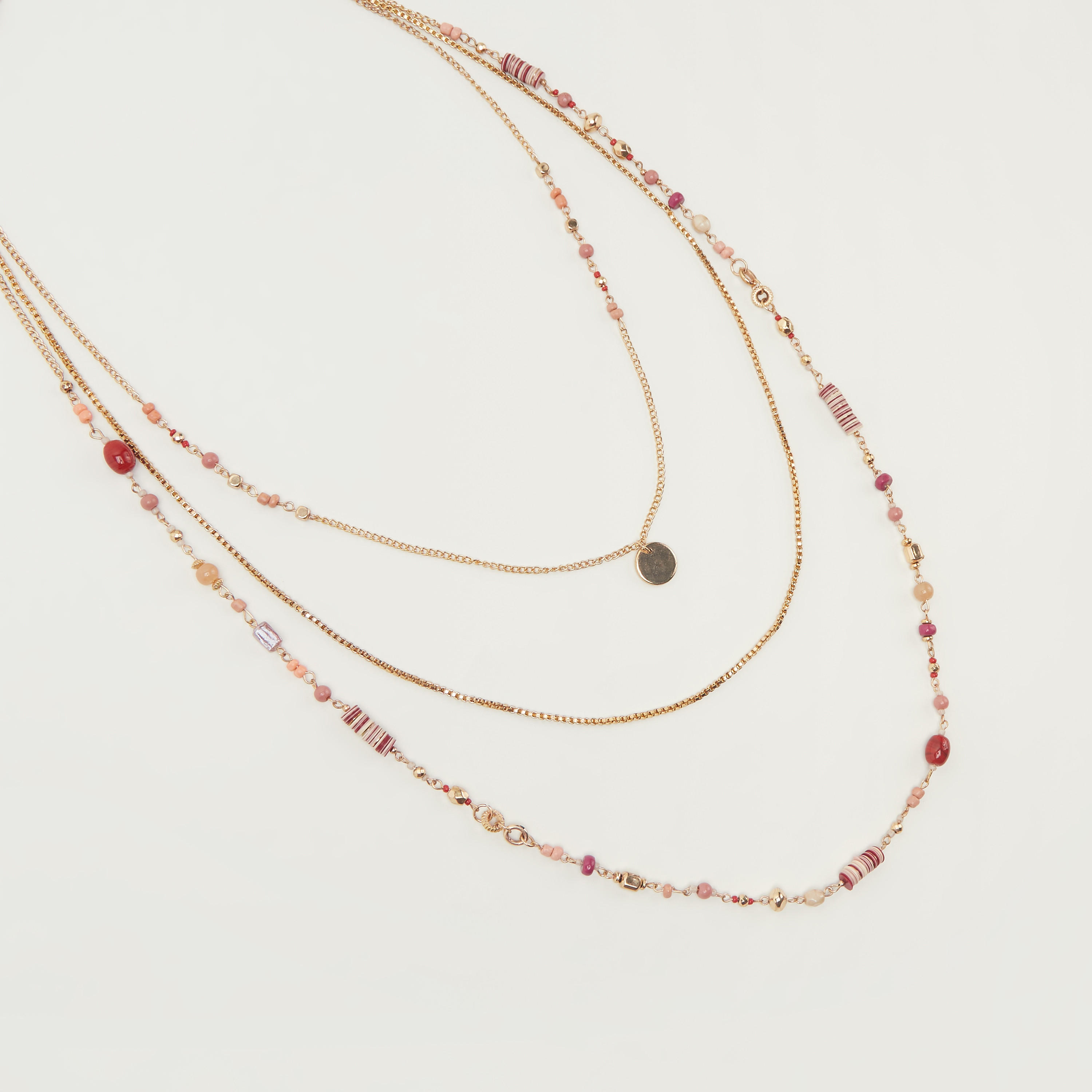 عقد بدلّاية مزينة متعدد الطبقات مع مشبك إغلاق-women-watchesandjewellery-jewellery-necklacesandpendants-image-1