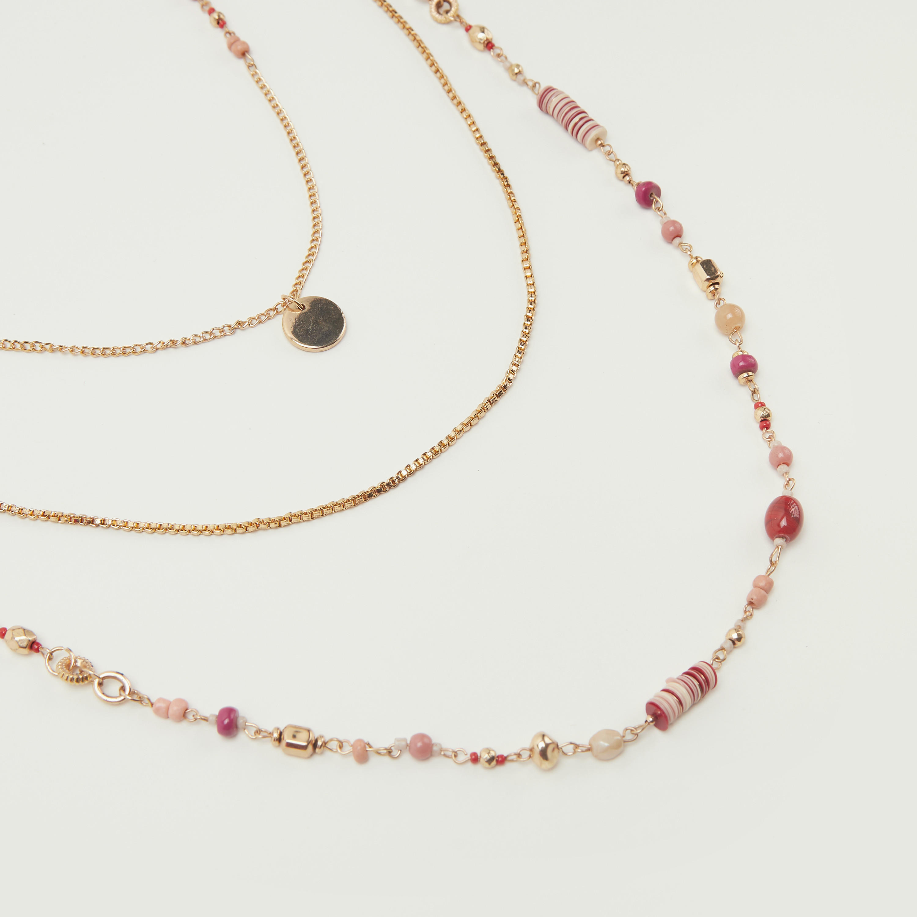 عقد بدلّاية مزينة متعدد الطبقات مع مشبك إغلاق-women-watchesandjewellery-jewellery-necklacesandpendants-image-2