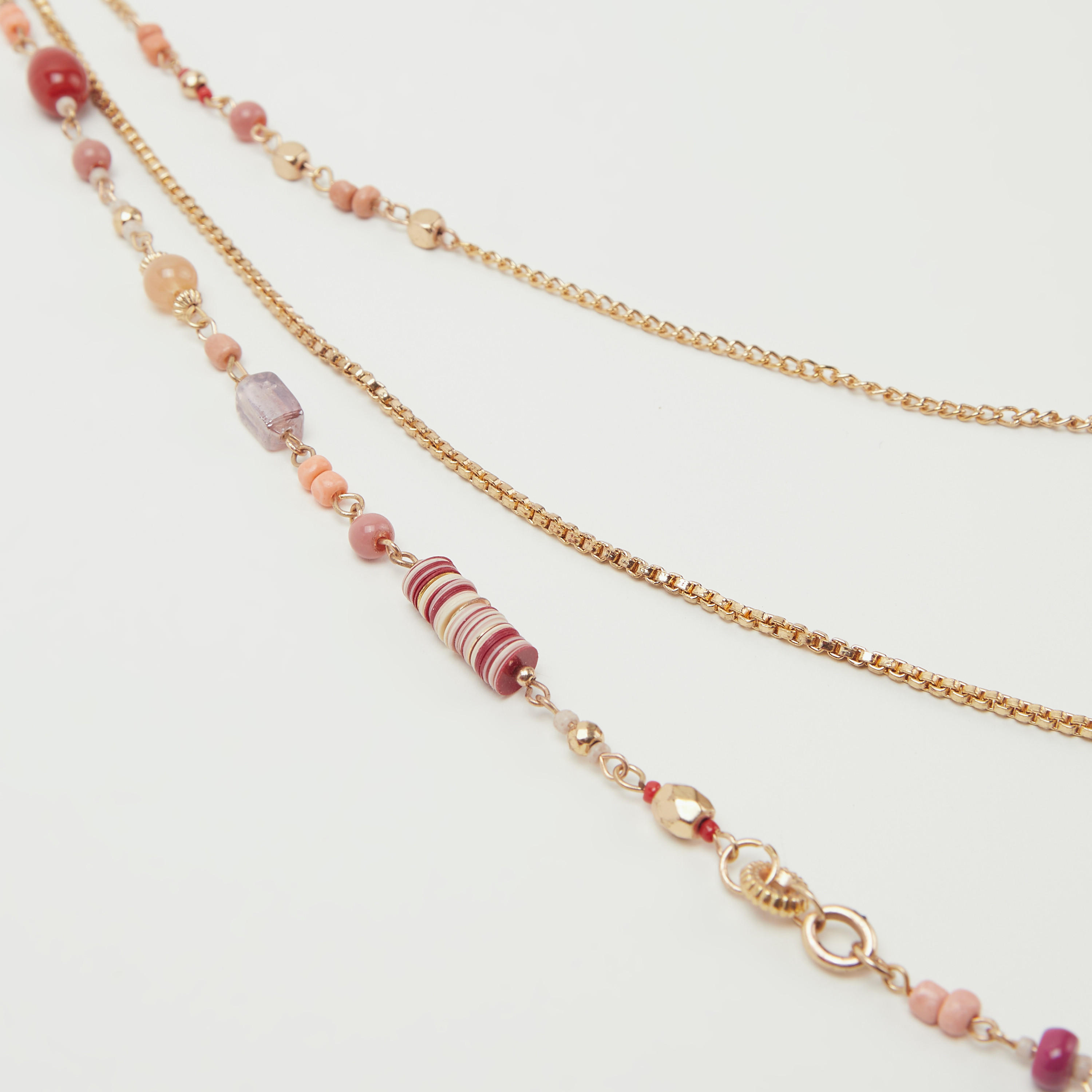 عقد بدلّاية مزينة متعدد الطبقات مع مشبك إغلاق-women-watchesandjewellery-jewellery-necklacesandpendants-image-3