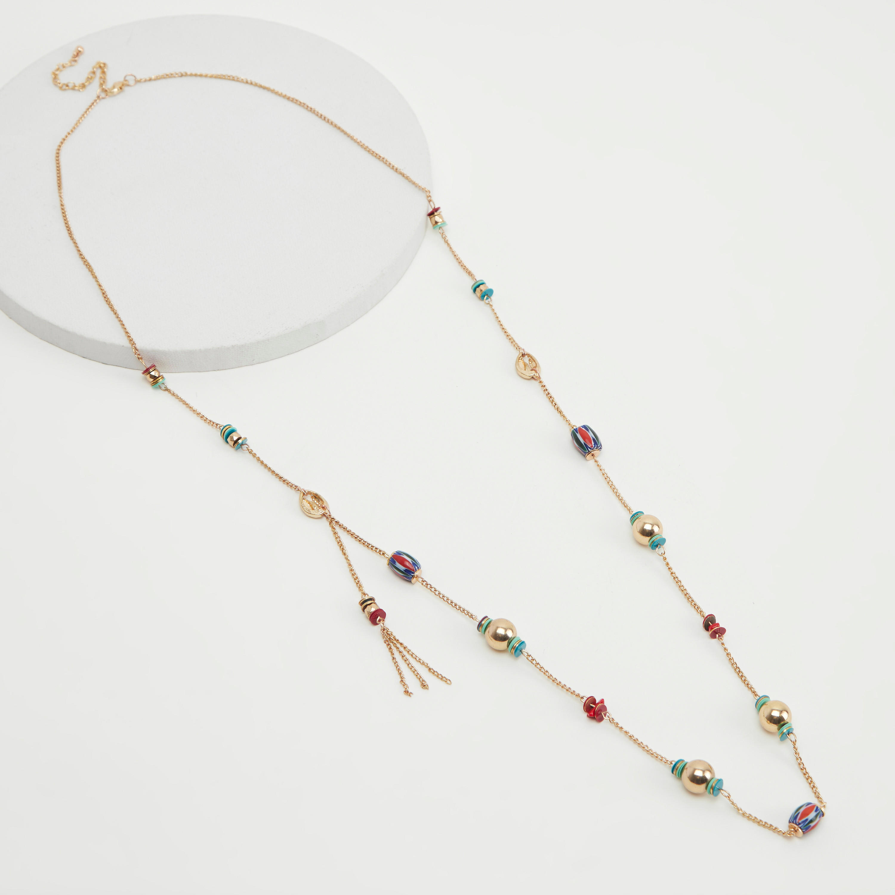 Bead Embellished Chain Link Necklace with Lobster Clasp-women-watchesandjewellery-jewellery-necklacesandpendants-image-5