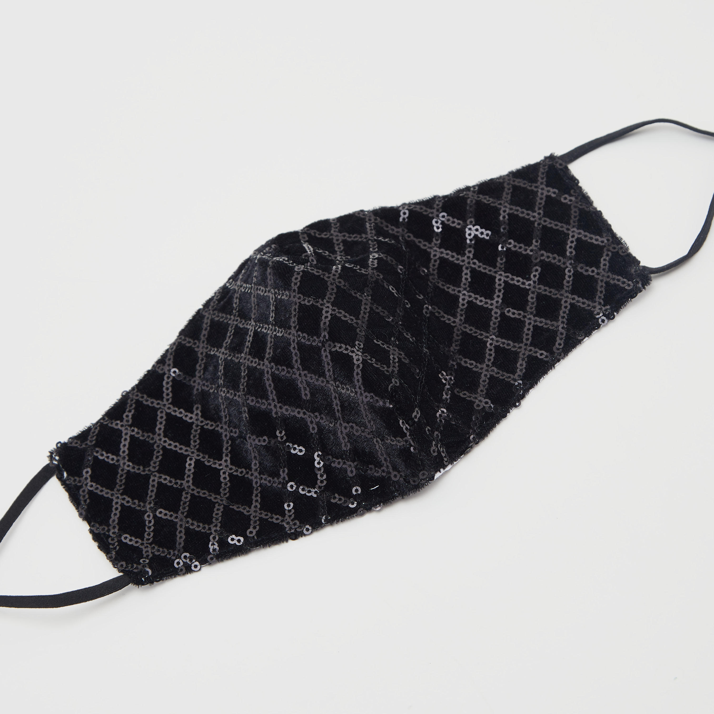 Sequin Embellished Face Mask with Adjustable Ear Loops-women-clothingaccessories-fashionmasks-image-2