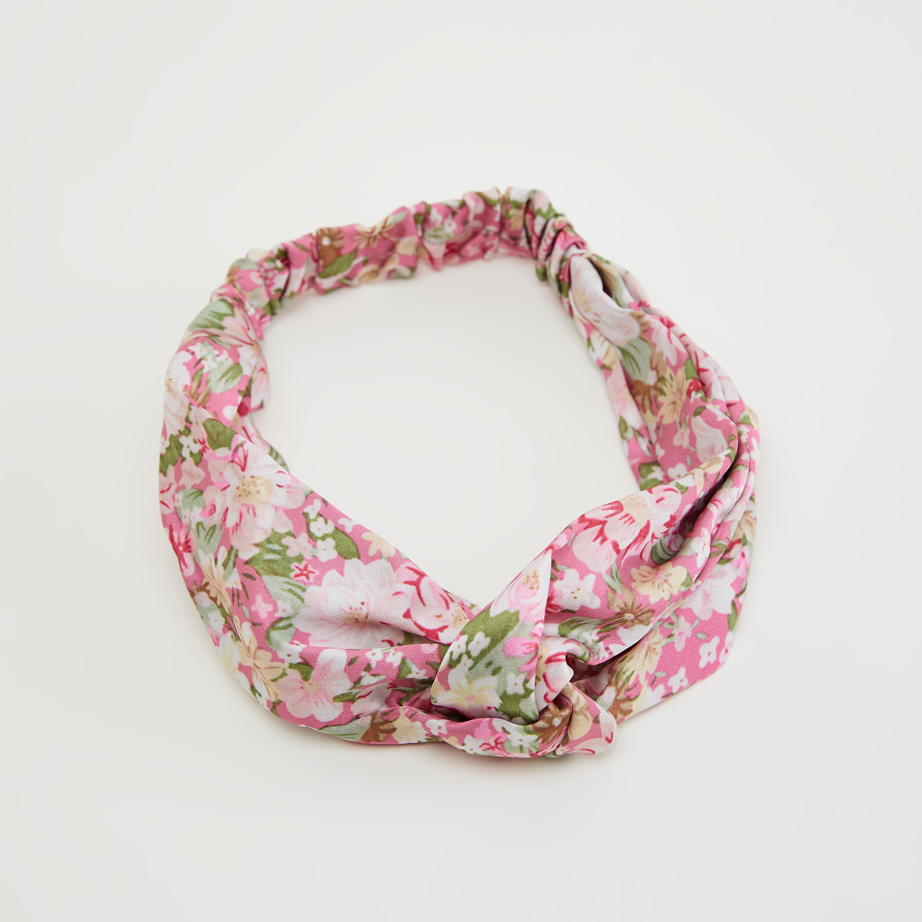 Floral Print Scrunchie with Head Band and Face Mask-women-hairaccessories-others-image-4