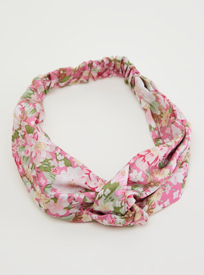 Floral Print Scrunchie with Head Band and Face Mask-women-hairaccessories-others-image-4