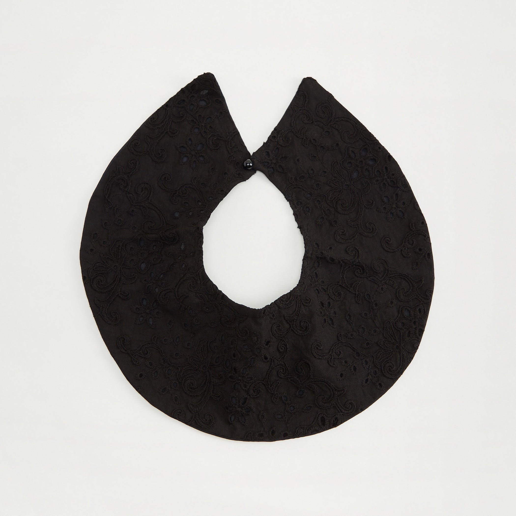 Embroidered Collar with Button Closure-women-clothingaccessories-scarves-image-1