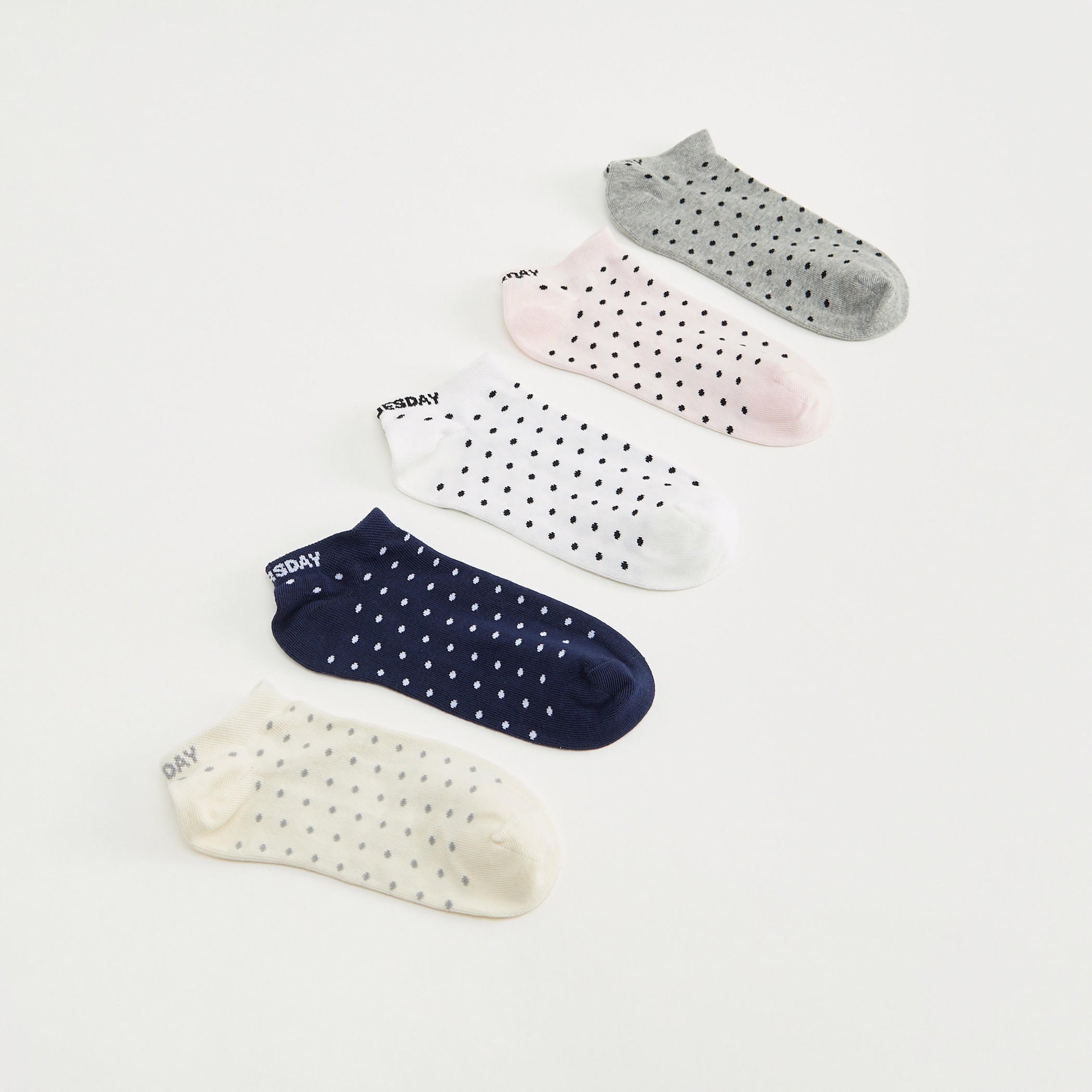 جوارب بطول الكاحل وطبعات ويكداي - طقم من 5-women-socksandstockings-image-1