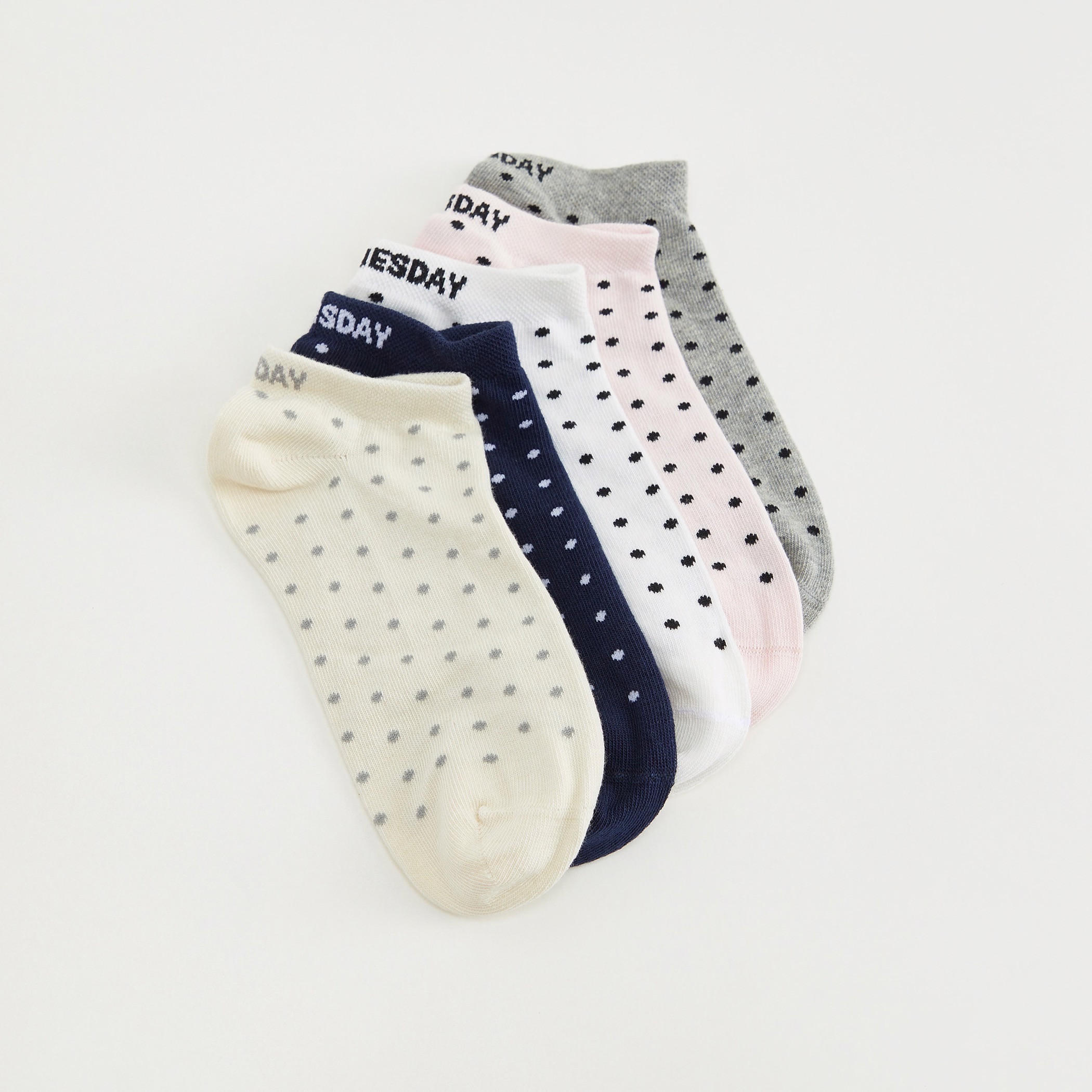 جوارب بطول الكاحل وطبعات ويكداي - طقم من 5-women-socksandstockings-image-2