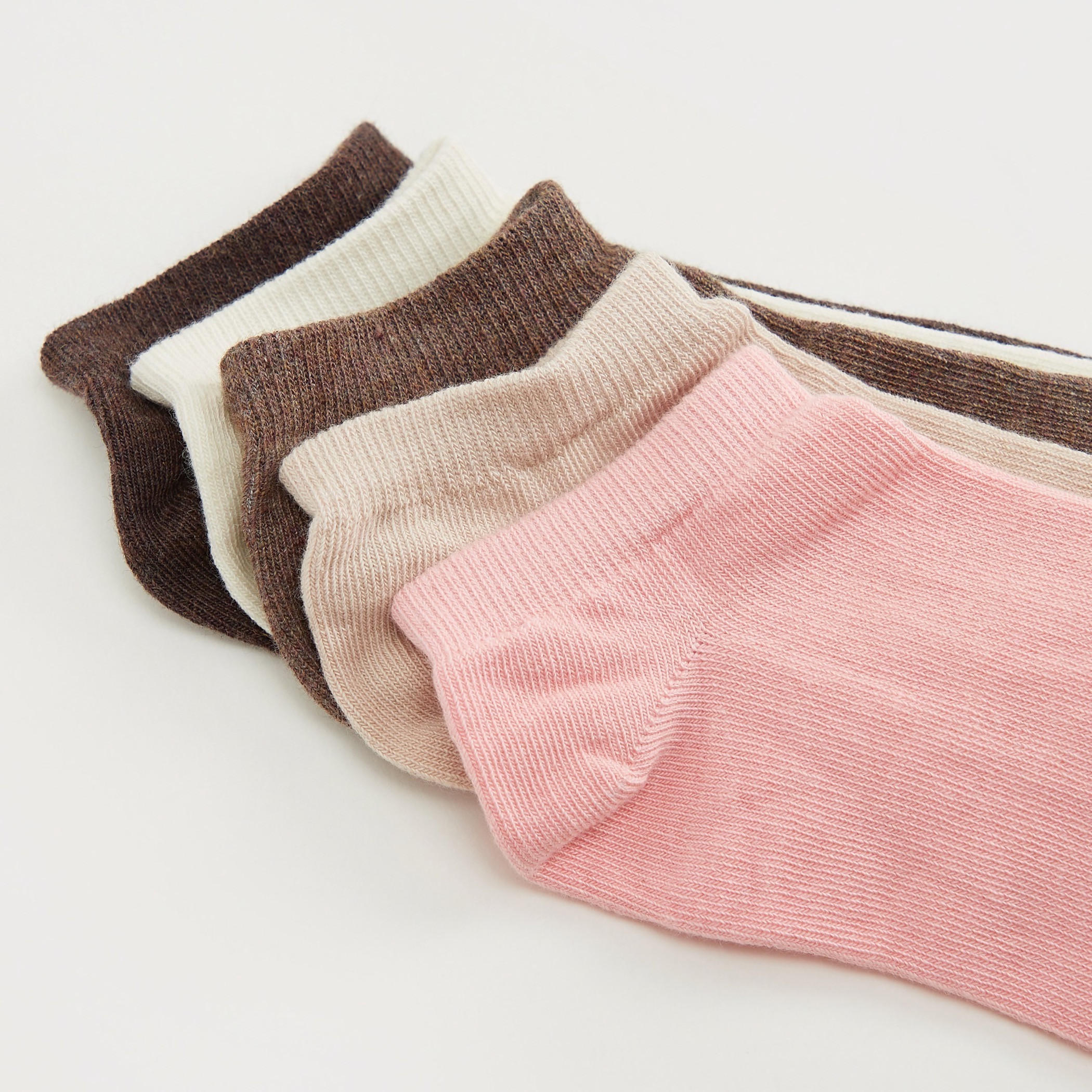 Set of 5 - Solid Ankle Length Socks-women-socksandstockings-image-3