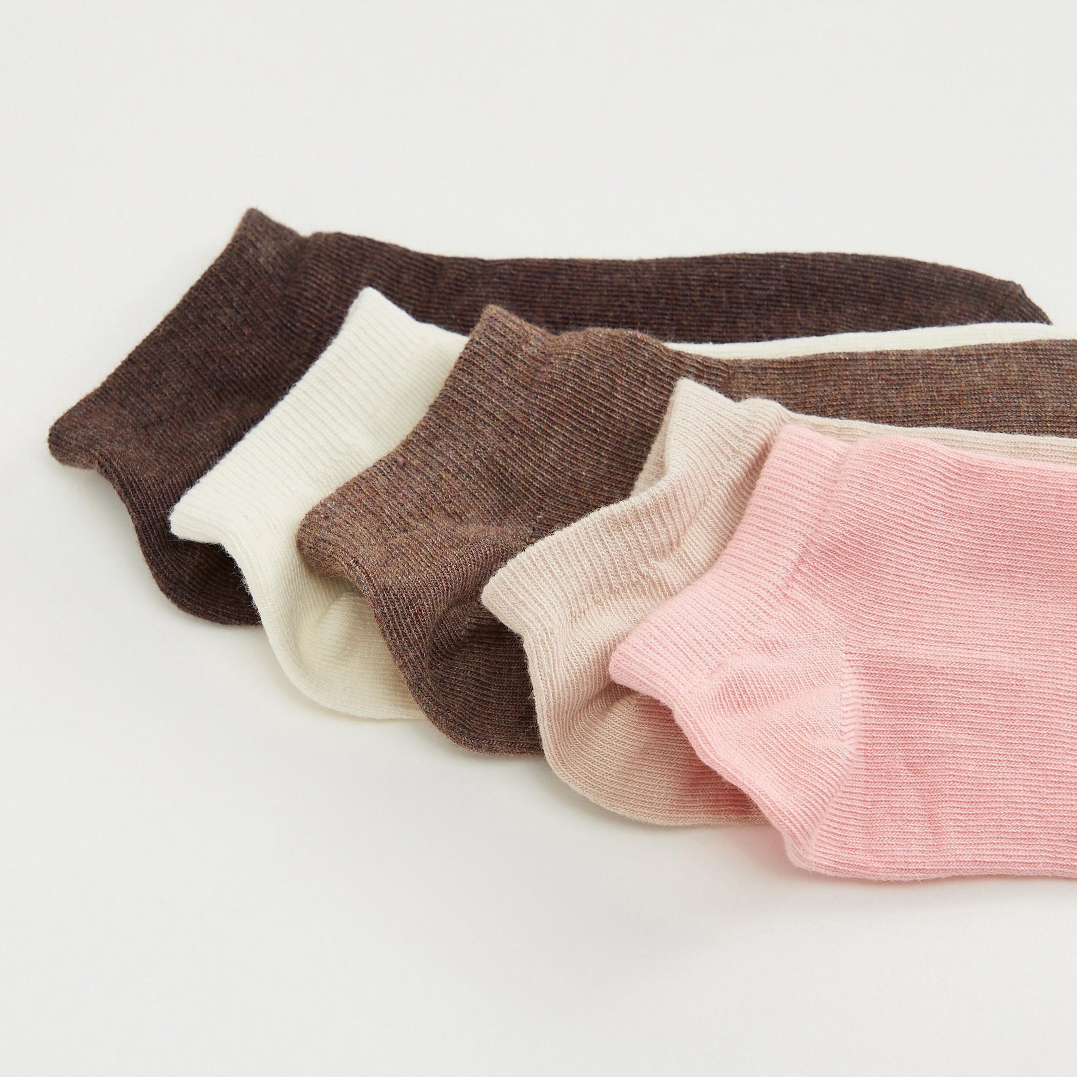 Set of 5 - Solid Ankle Length Socks-women-socksandstockings-image-4