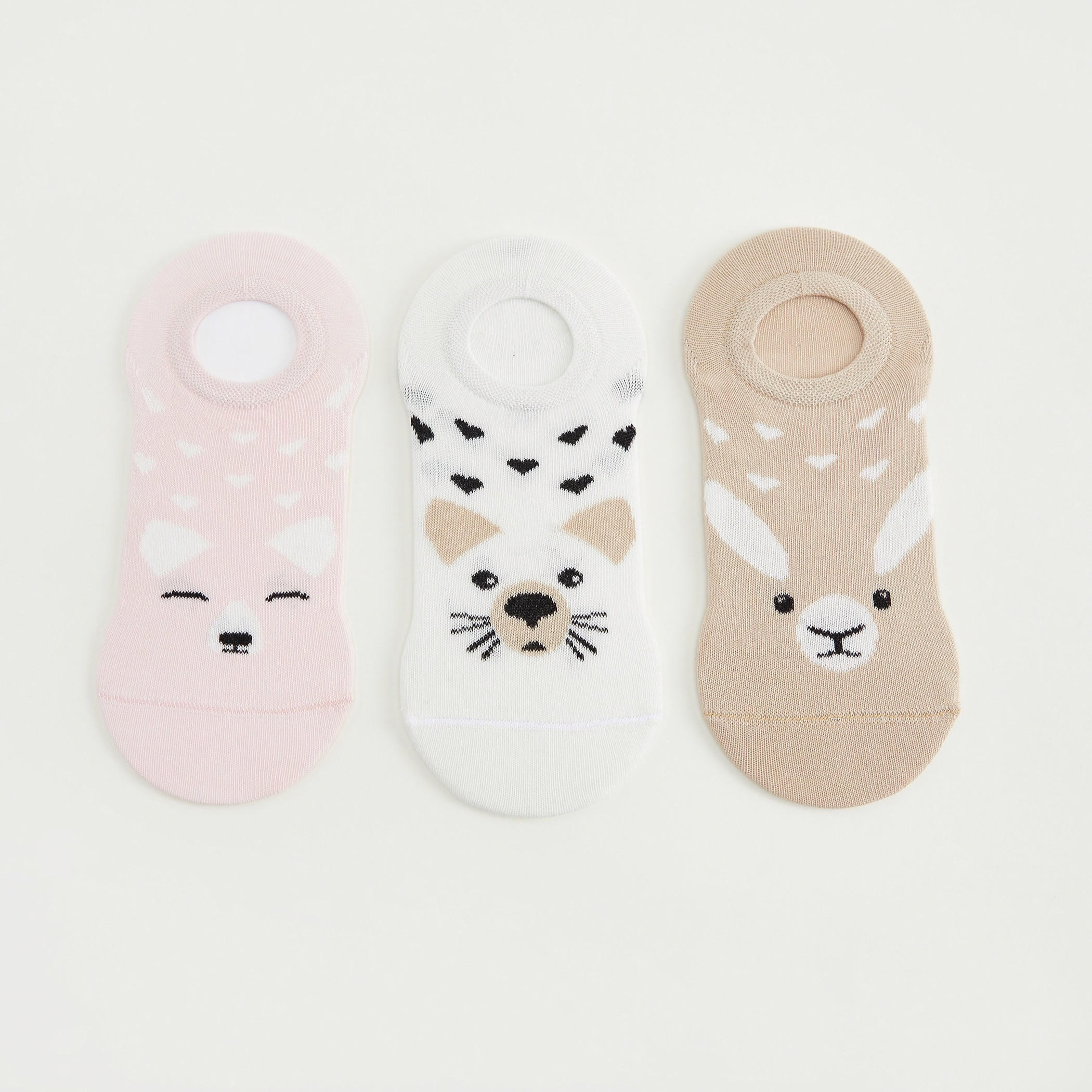 جوارب غير مرئيّة بطبعات قطة - طقم من 3-women-socksandstockings-image-2