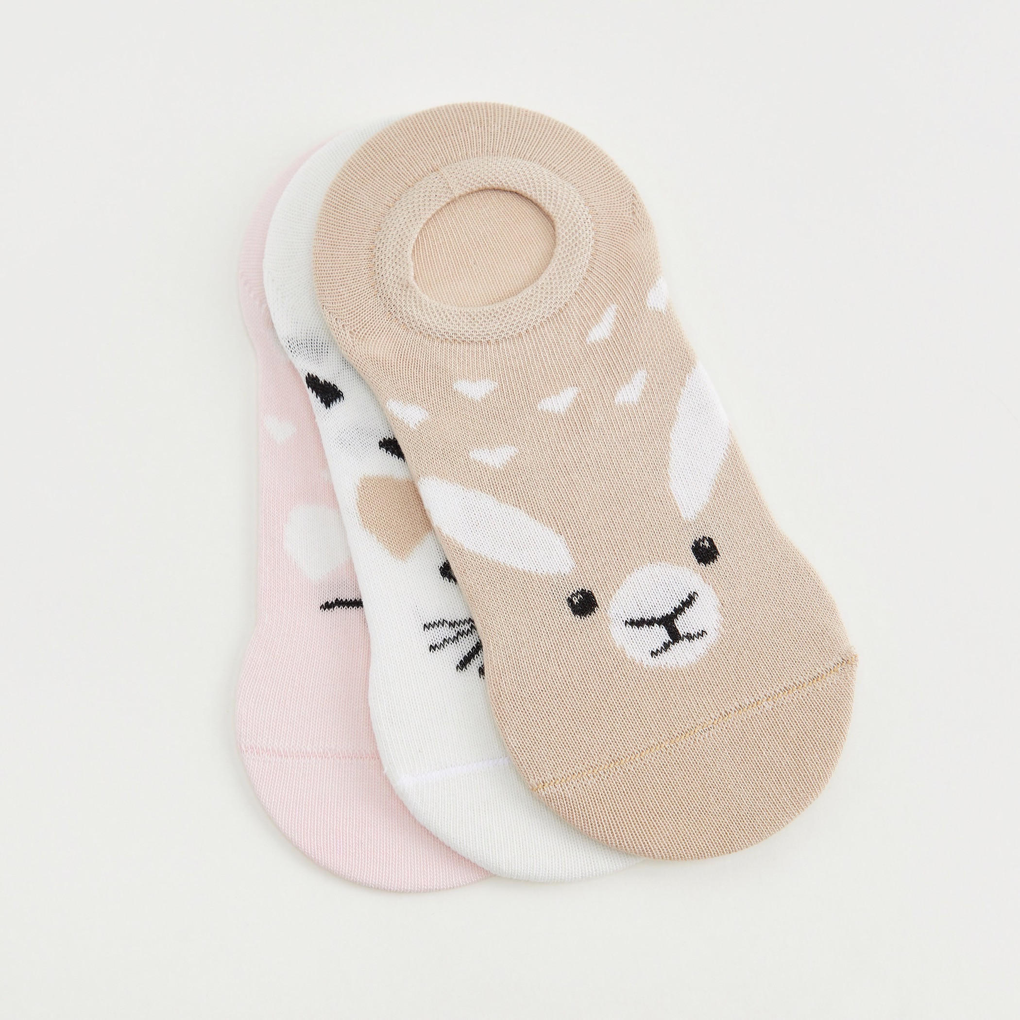 جوارب غير مرئيّة بطبعات قطة - طقم من 3-women-socksandstockings-image-3