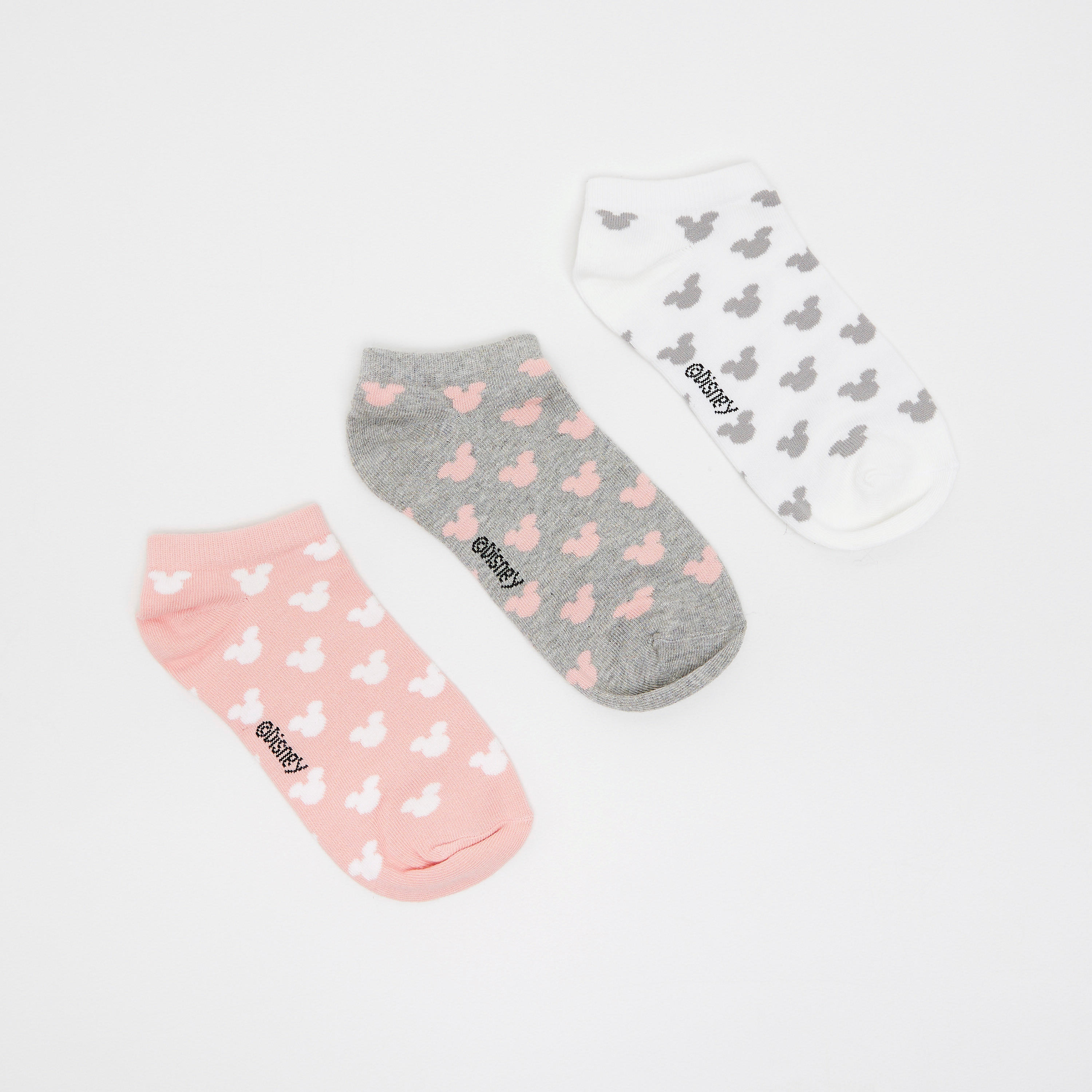جوارب بطول الكاحل وطبعات ميكي ماوس - طقم من 3 أزواج-women-socksandstockings-image-1
