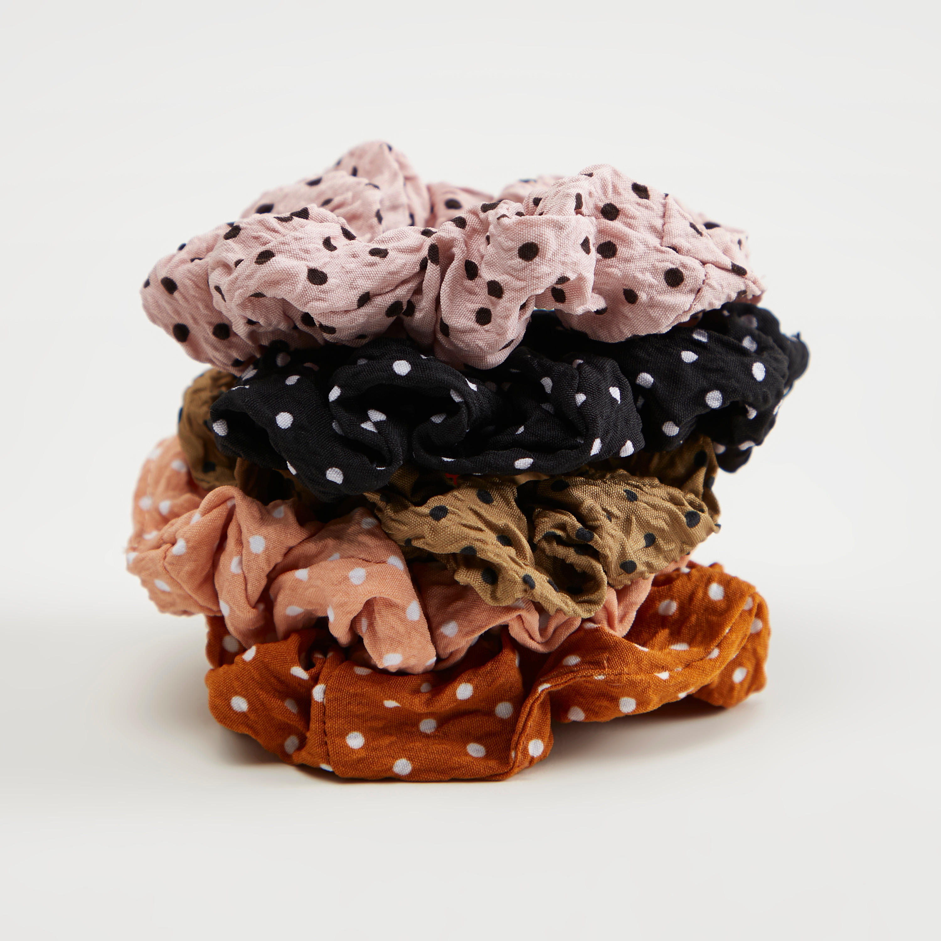 سكرانشي شعر بطبعات منقّطة من جلوو - طقم من 5-women-hairaccessories-image-1