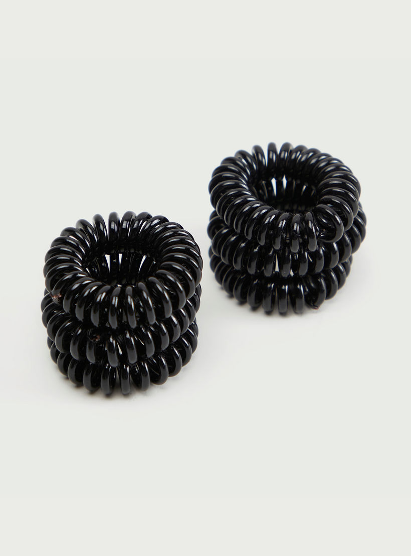 Set of 6 - Gloo Spiral Elasticated Hair Tie-women-hairaccessories-scrunchies-image-1