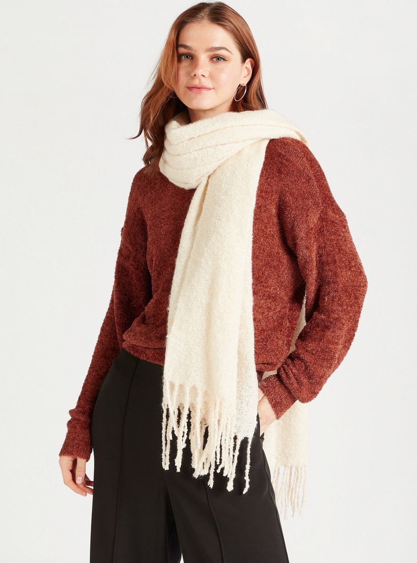 وشاح بارز الملمس بشَراشيب-women-clothingaccessories-scarves-image-2