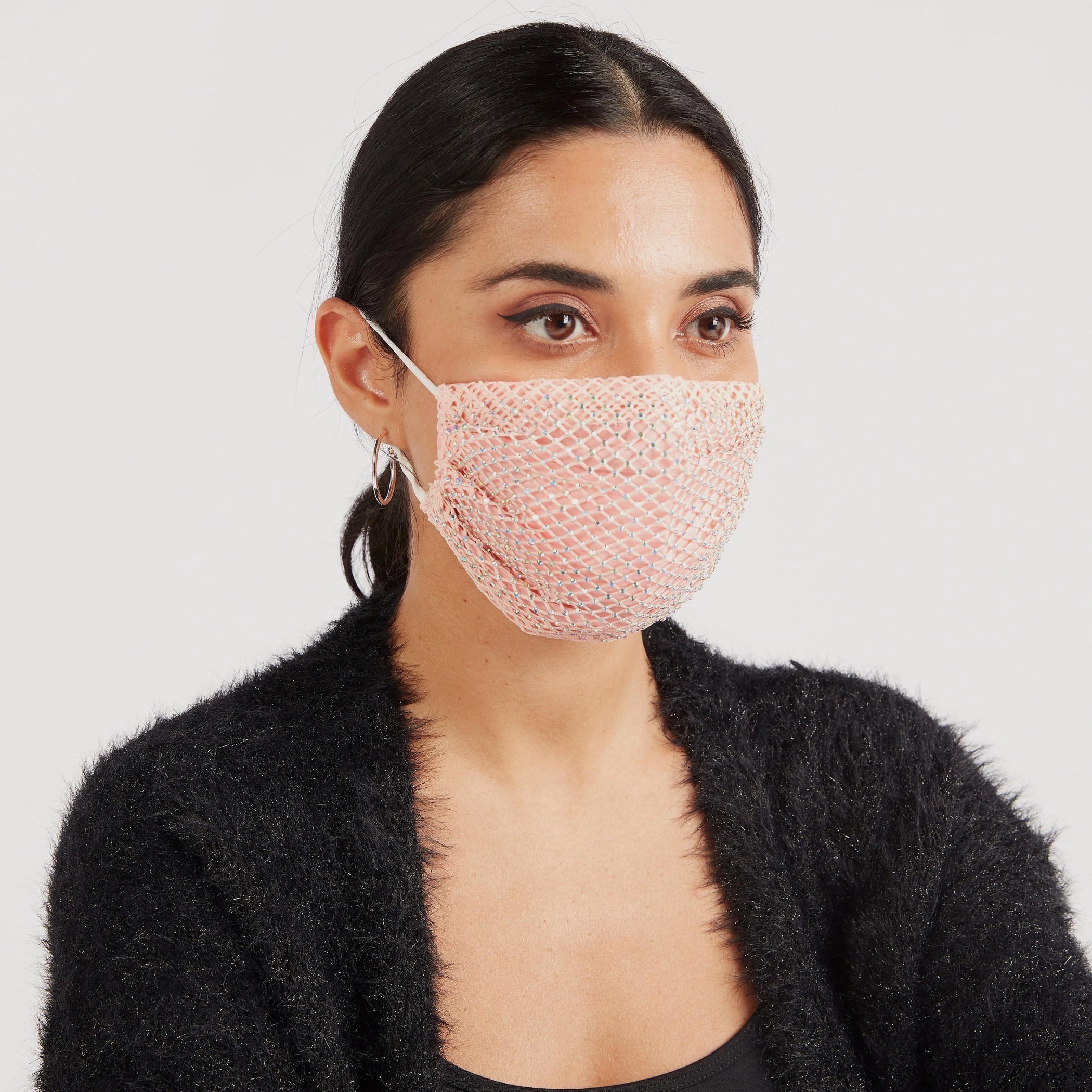 Sequin Embellished Face Cover-women-clothingaccessories-fashionmasks-image-2