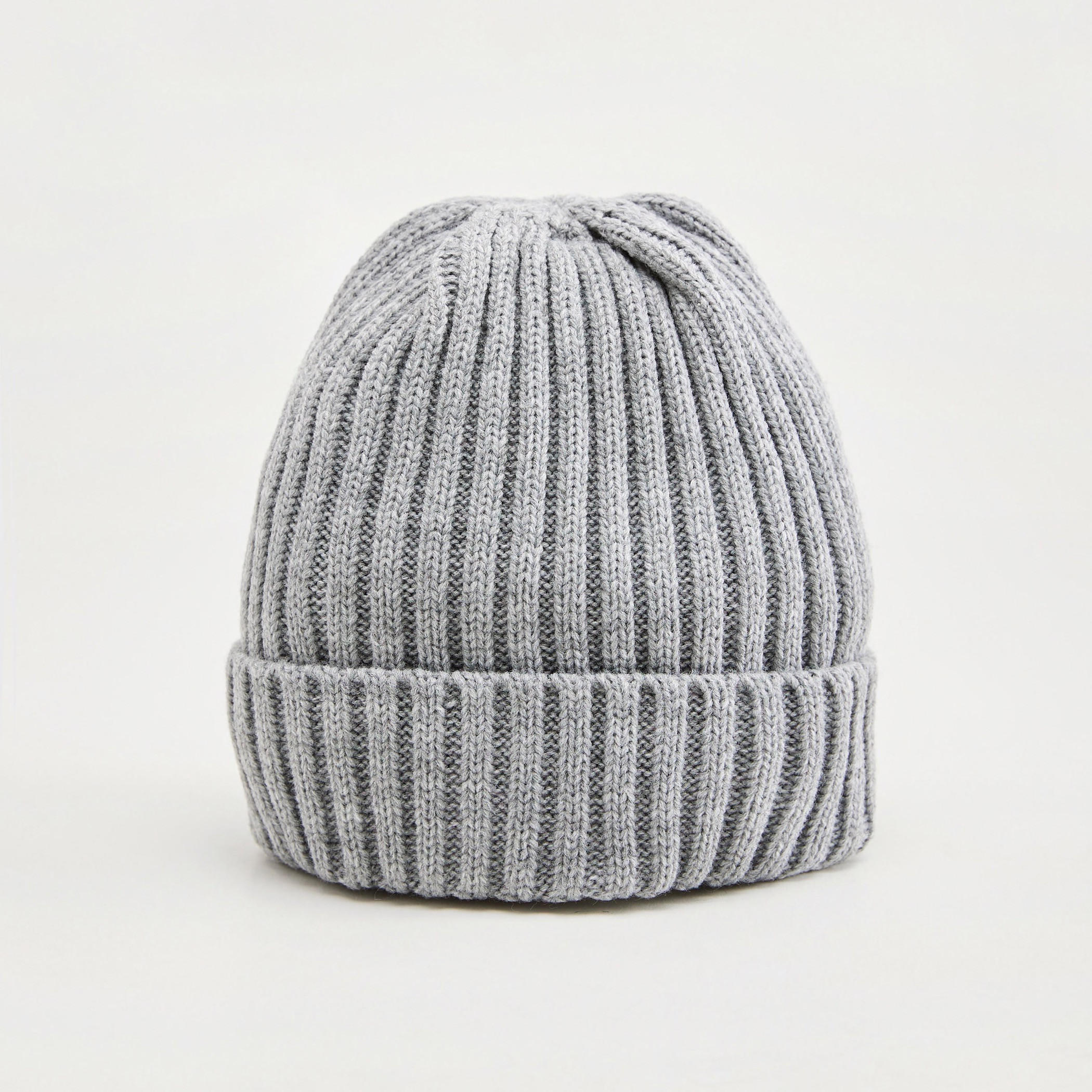 Ribbed Beanie with Cuffed Hem-women-clothingaccessories-capsandhats-image-1
