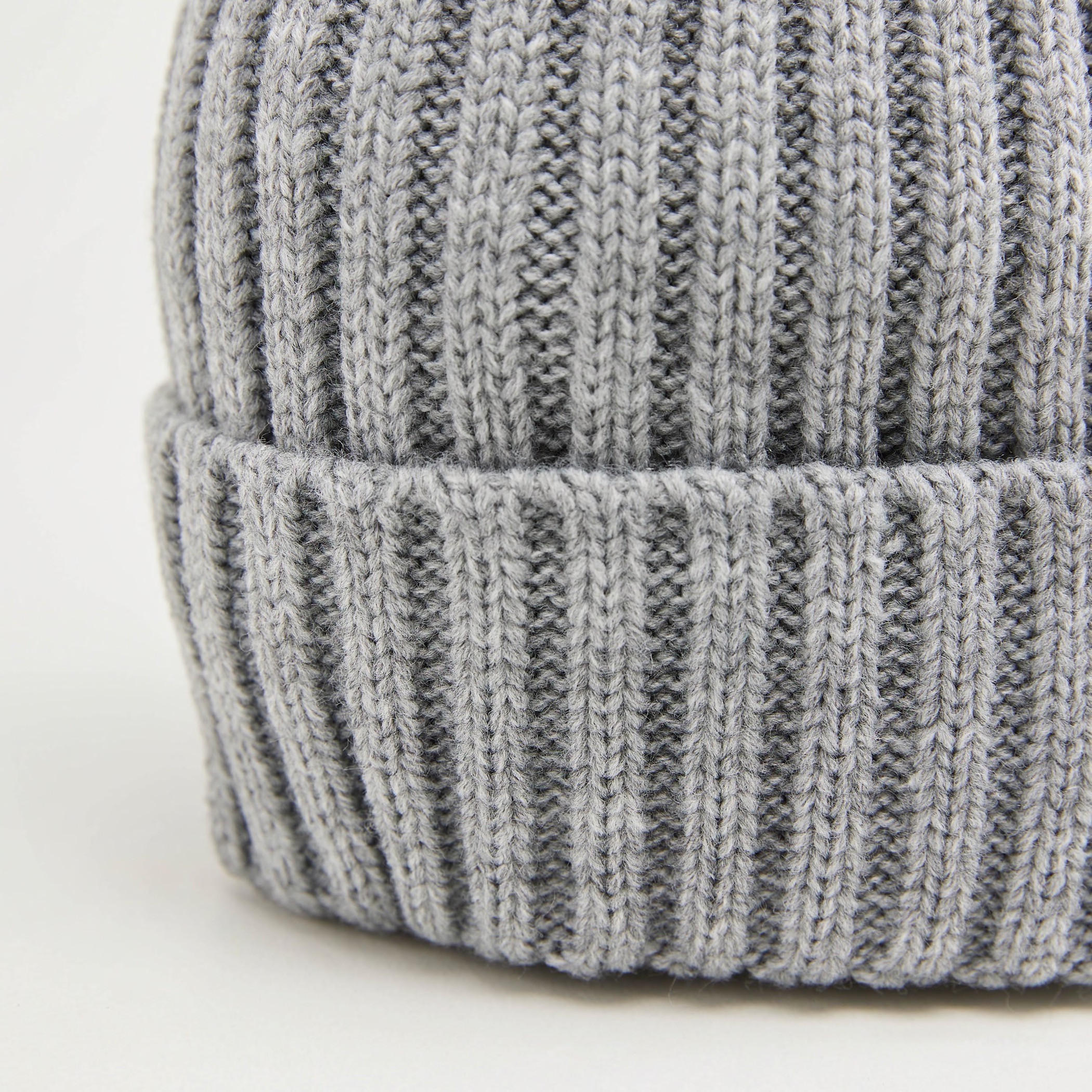 Ribbed Beanie with Cuffed Hem-women-clothingaccessories-capsandhats-image-2