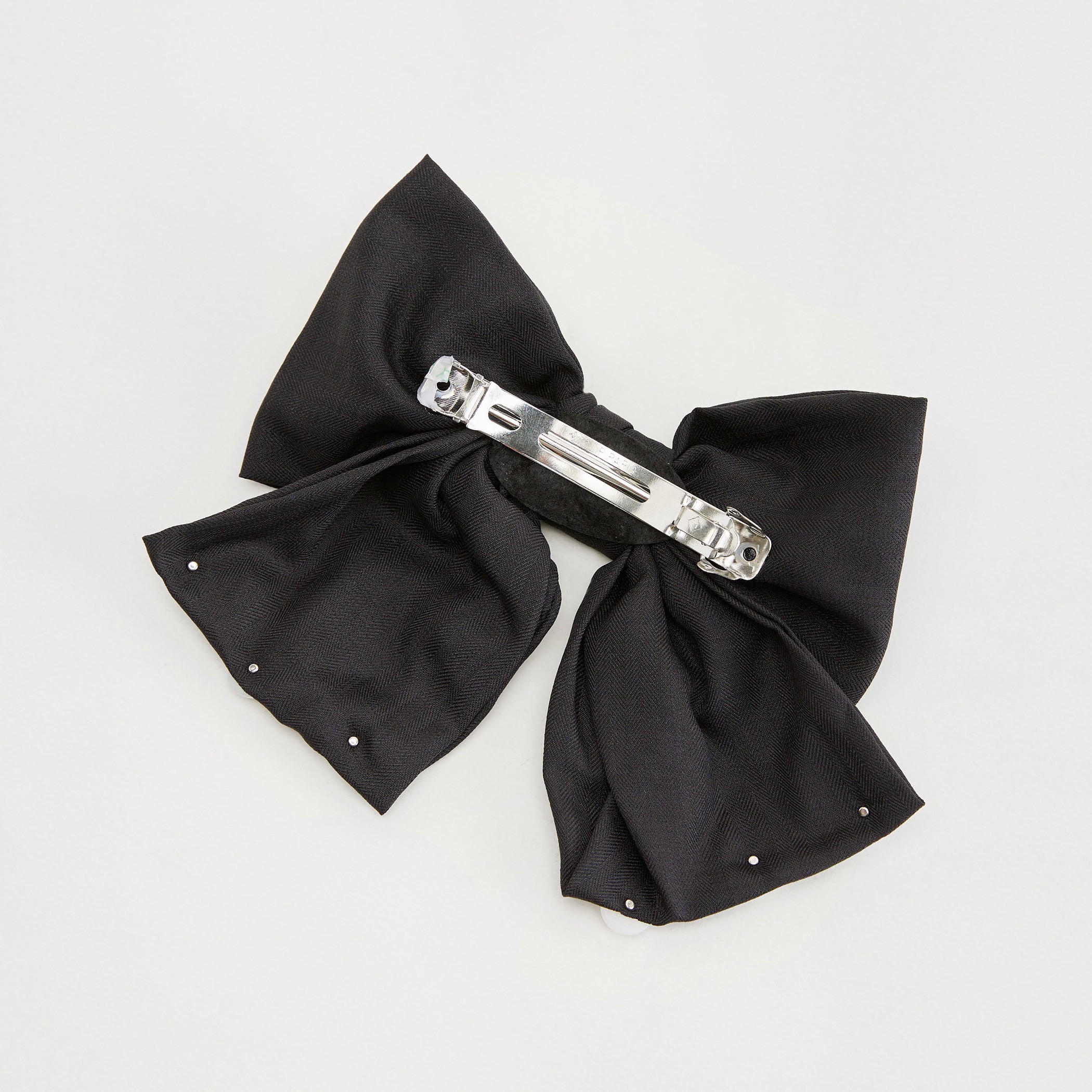 Pearl Embellished Bow Hair Clip-women-hairaccessories-image-5