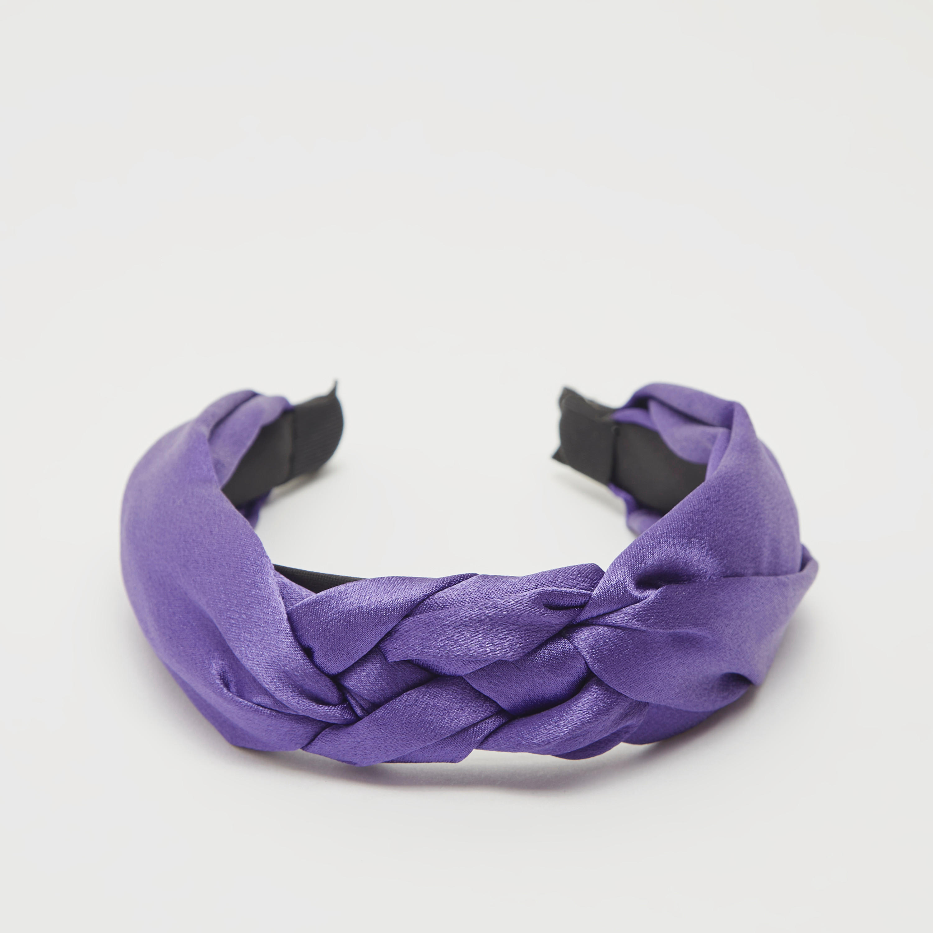 شريطة رأس سادة بتفاصيل ضفيرة-women-hairaccessories-image-2