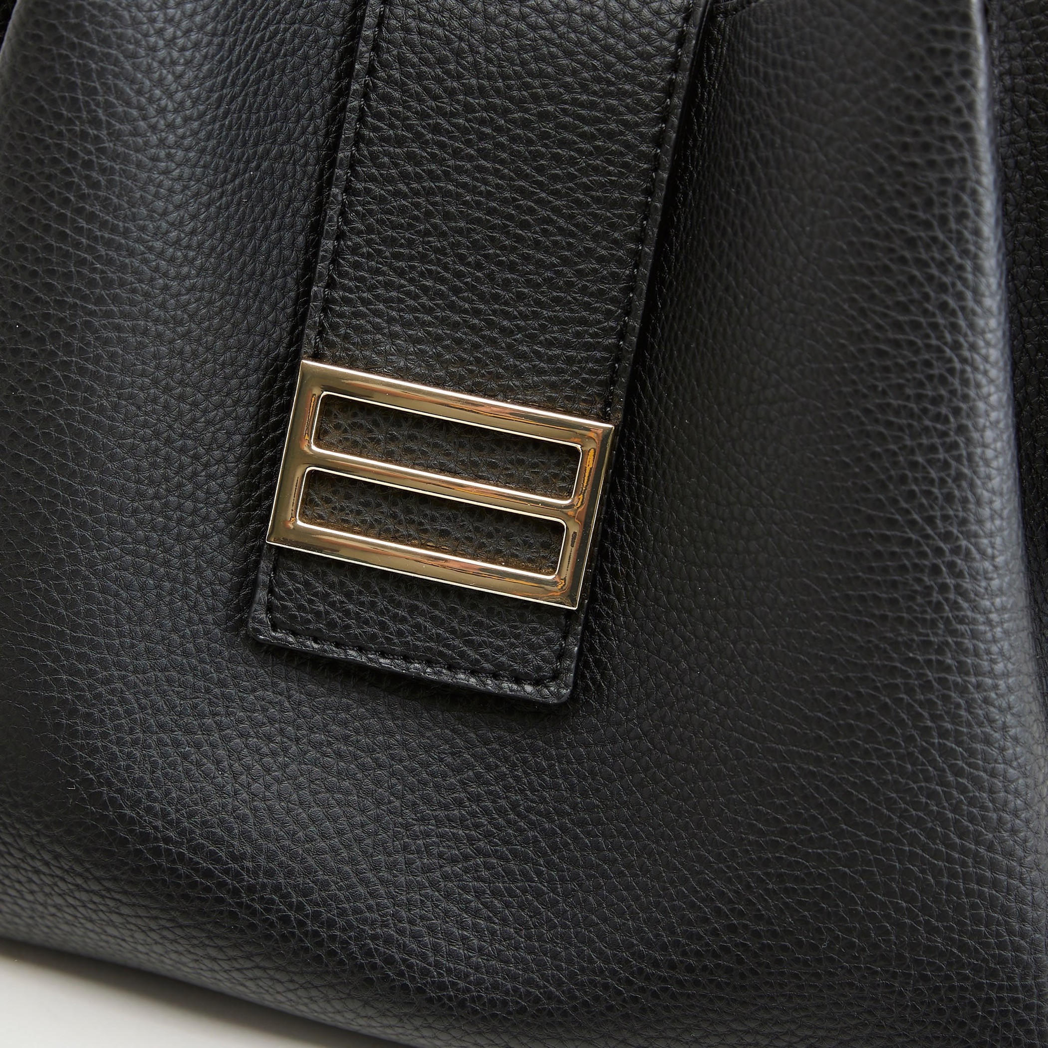 شنطة كتف جلد بارزة الملمس بطيه إغلاق مع زر إغلاق-women-bagsandwallets-handbags-image-2