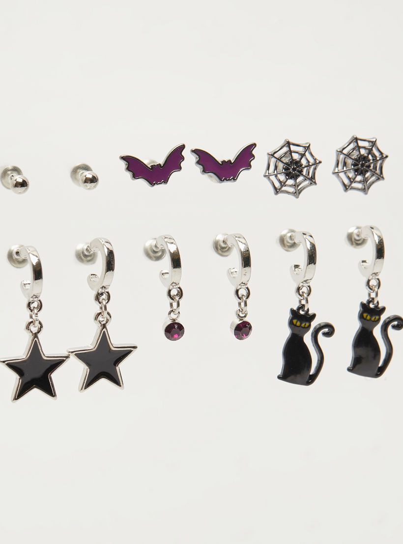 أقواط هالووين متنوّعة بمكبس إغلاق خلفي- طقم من 6-women-watchesandjewellery-jewellery-earrings-image-5
