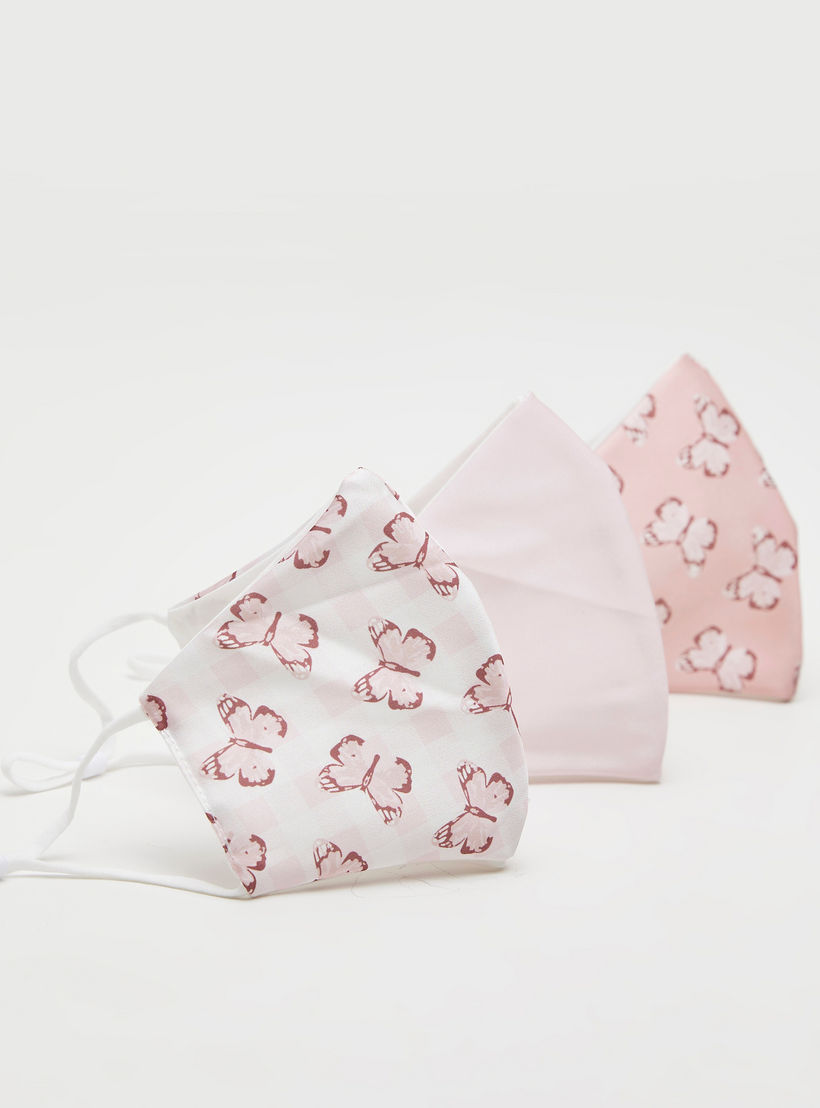 طقم أقنعة مضادة للغبار متنوّعة بحلقات أذن قابلة للتّعديل - 3 قطع-women-clothingaccessories-fashionmasks-image-1