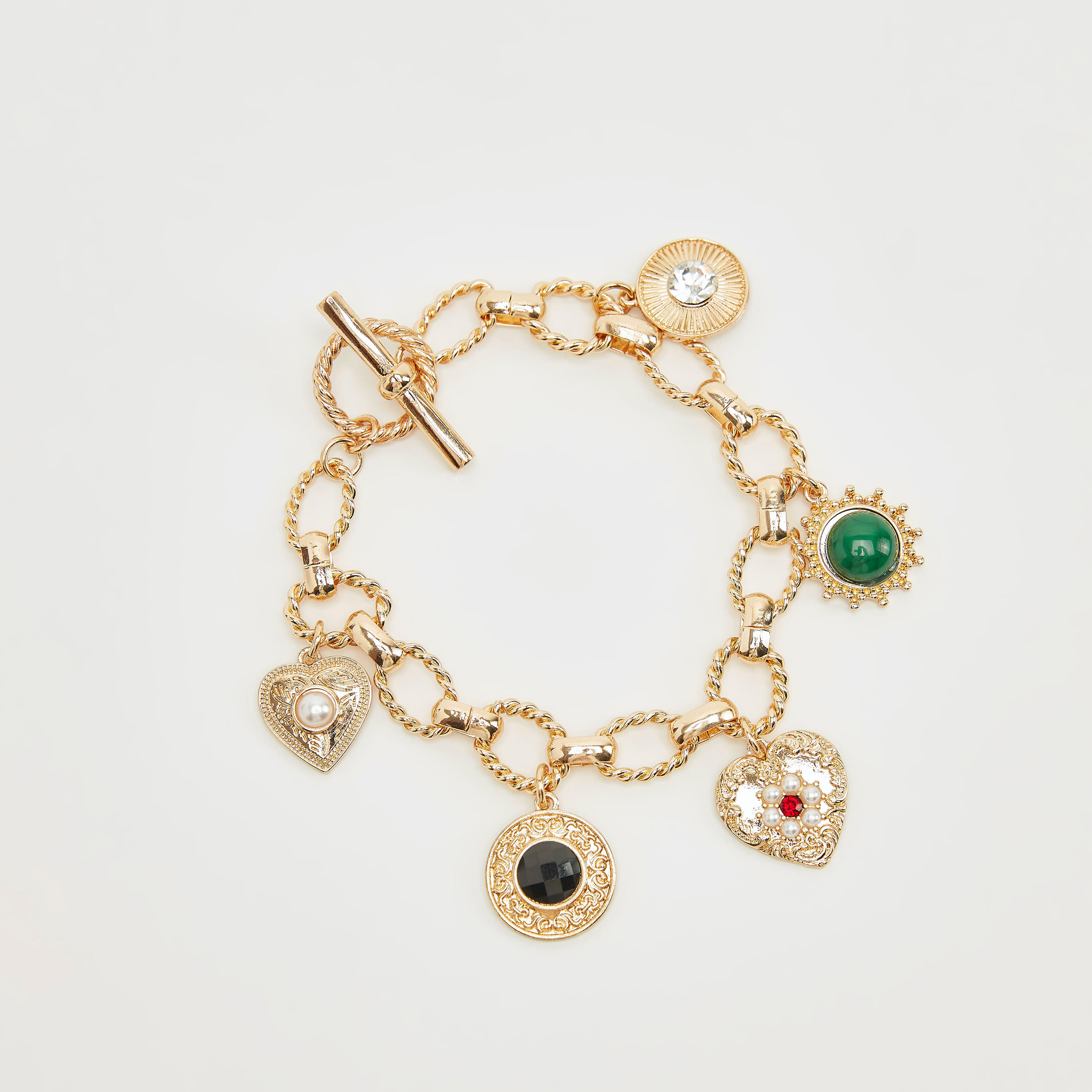 Embellished Bracelet with T-Bar Closure-women-watchesandjewellery-jewellery-banglesandbracelets-image-4