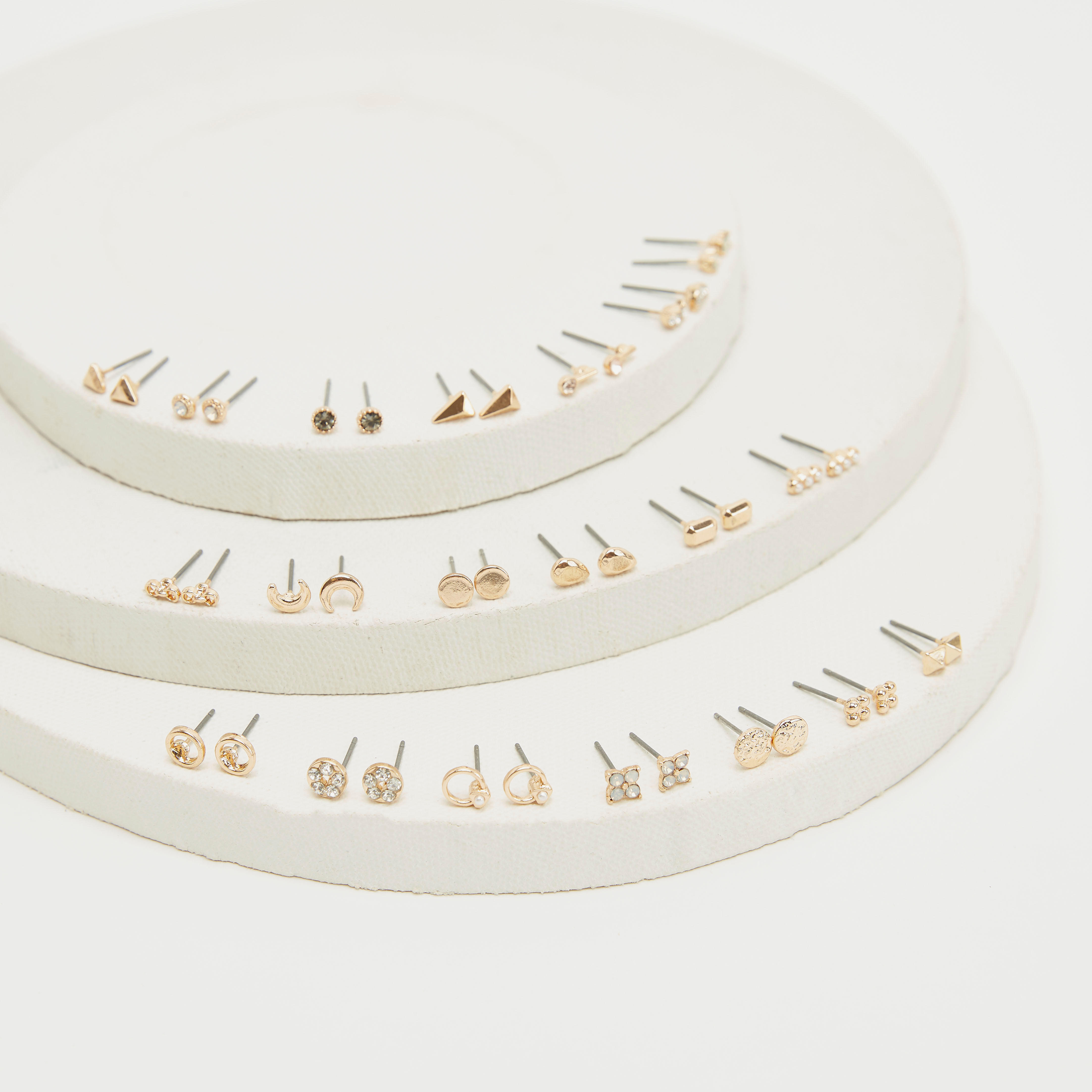 Assorted Stud Earrings - Set of 20-women-watchesandjewellery-jewellery-earrings-image-2