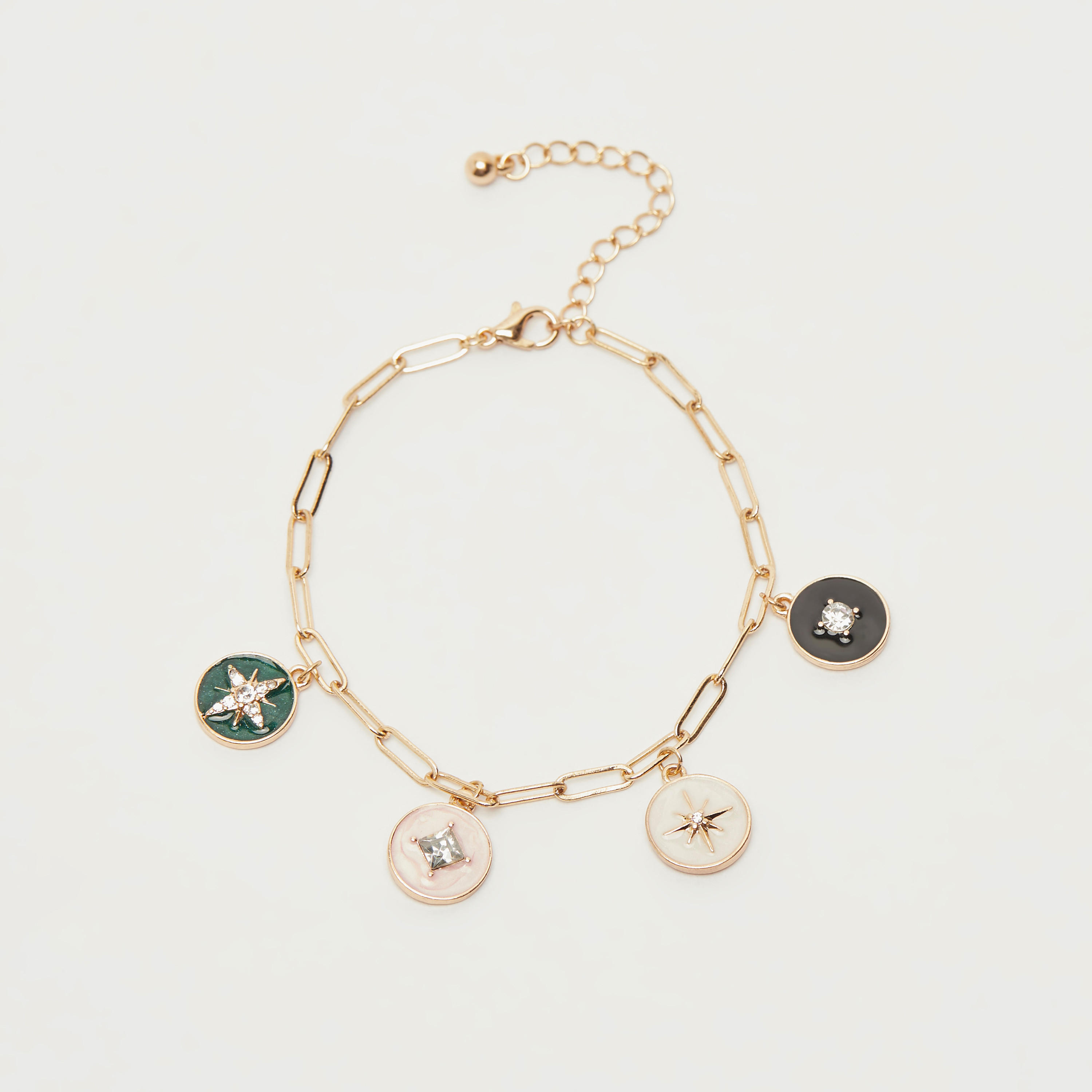 قلادة سلسلة بدلّاية ميتاليك ومشبك إغلاق-women-watchesandjewellery-jewellery-banglesandbracelets-image-4