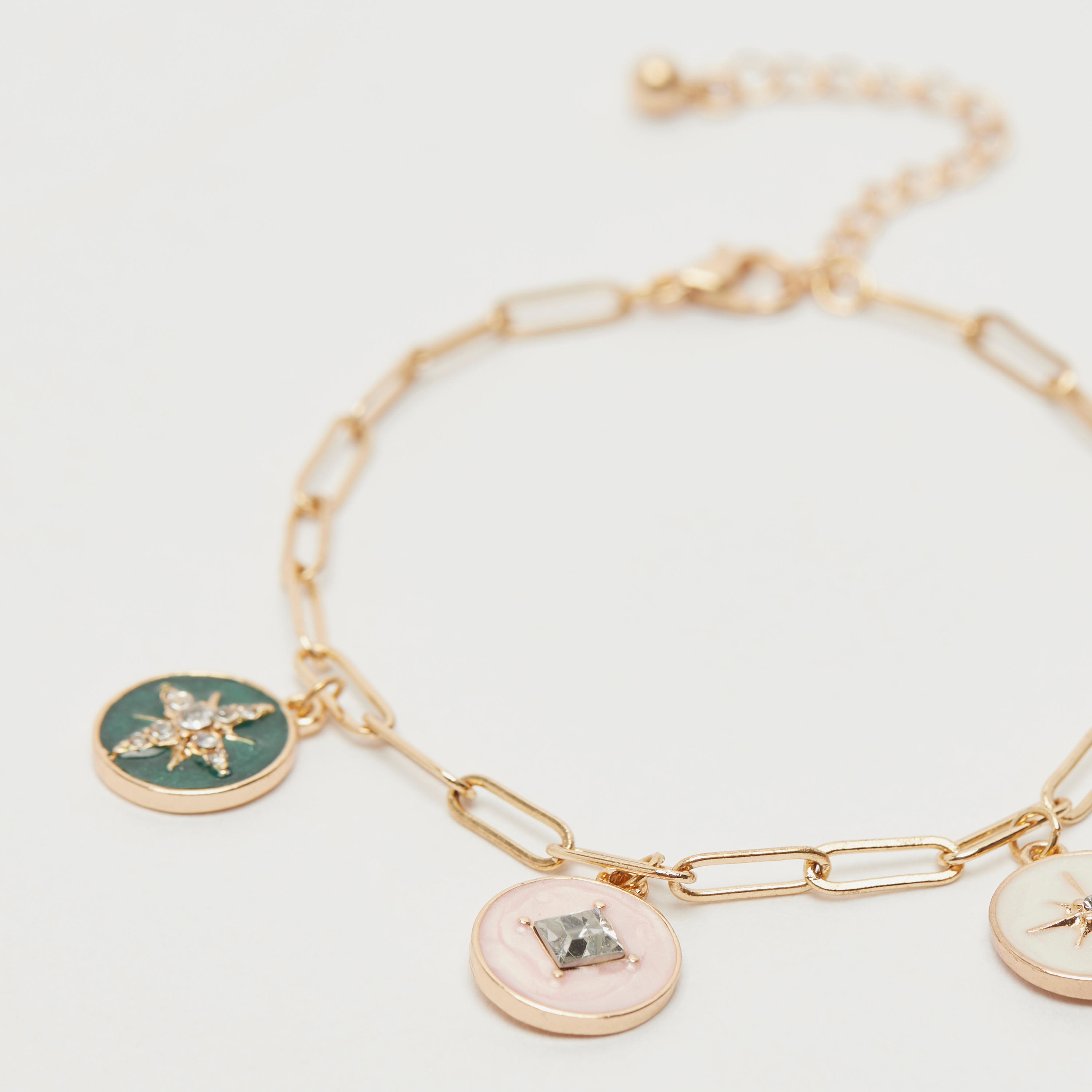 قلادة سلسلة بدلّاية ميتاليك ومشبك إغلاق-women-watchesandjewellery-jewellery-banglesandbracelets-image-3