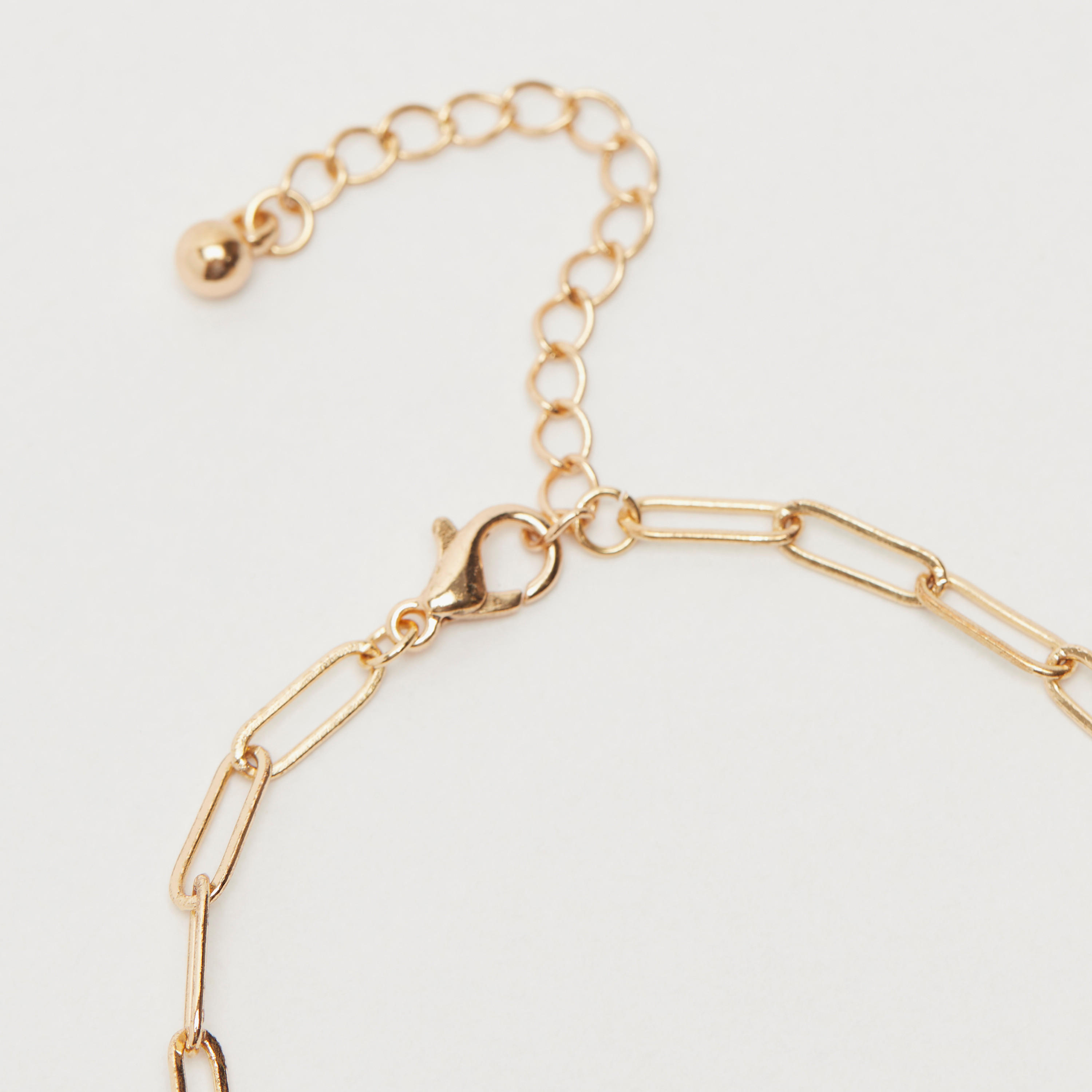 قلادة سلسلة بدلّاية ميتاليك ومشبك إغلاق-women-watchesandjewellery-jewellery-banglesandbracelets-image-1