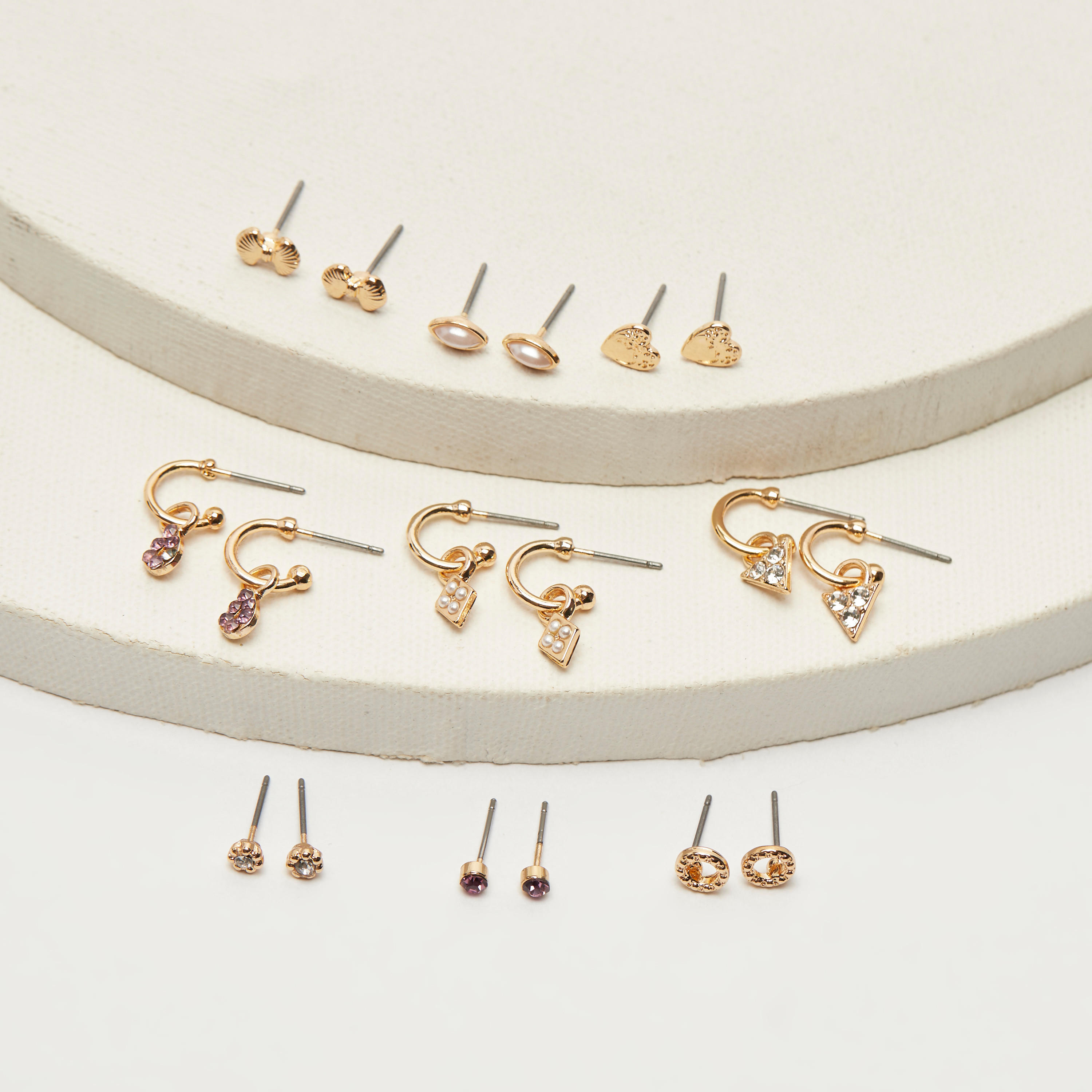 Set of 9 - Assorted Earrings with Pushback Closure-women-watchesandjewellery-jewellery-earrings-image-4