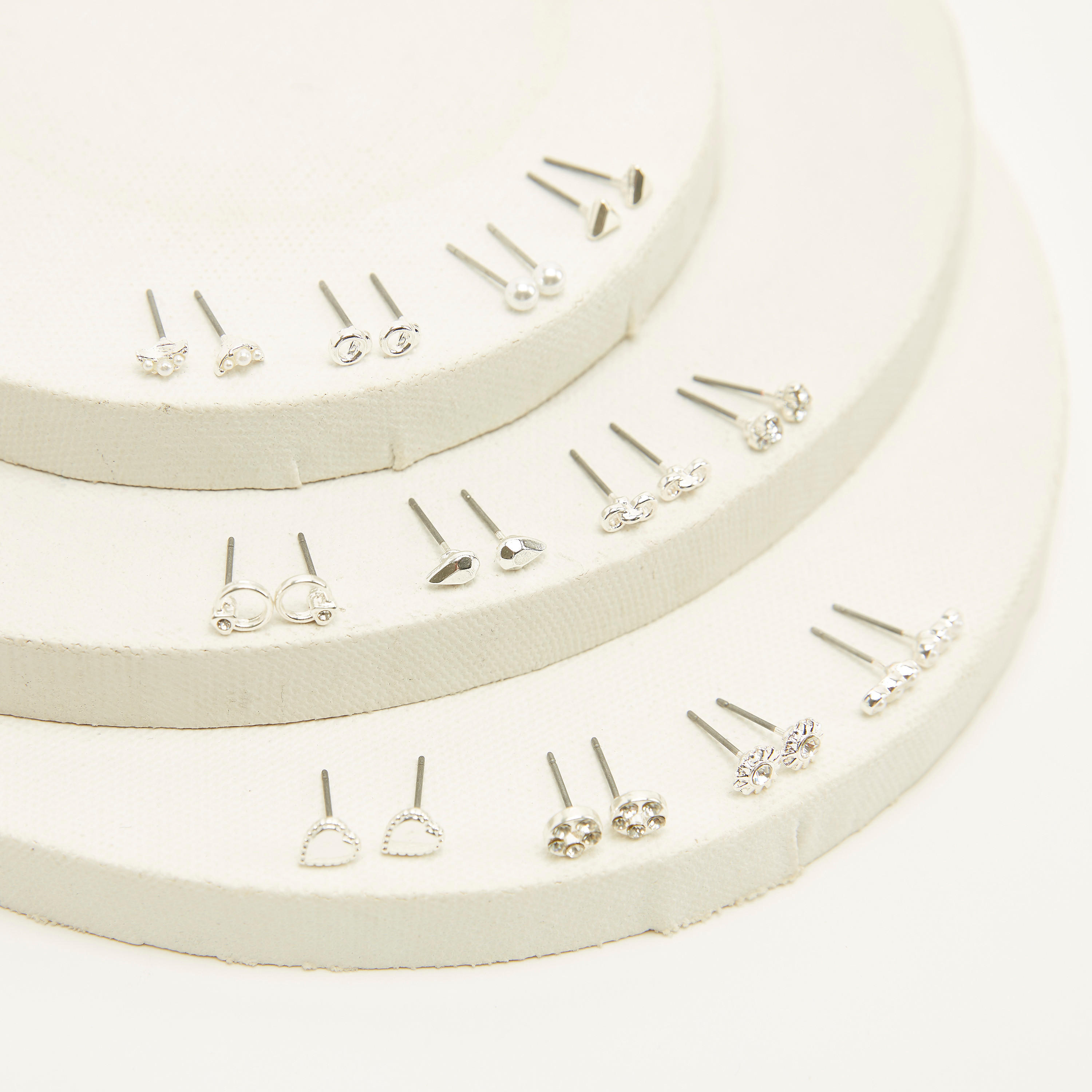 Assorted Stud Earrings - Set of 12-women-watchesandjewellery-jewellery-earrings-image-2