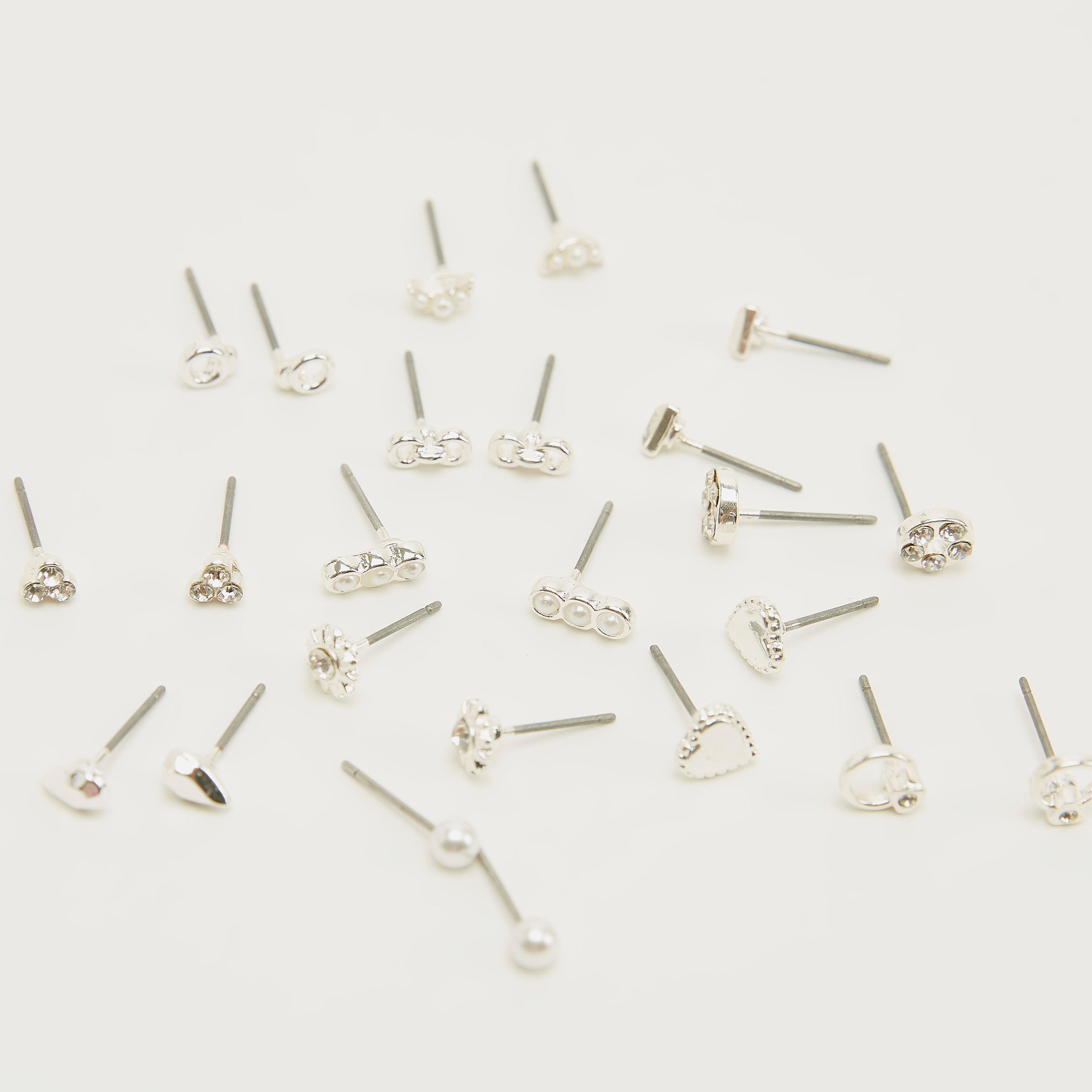 Assorted Stud Earrings - Set of 12-women-watchesandjewellery-jewellery-earrings-image-3