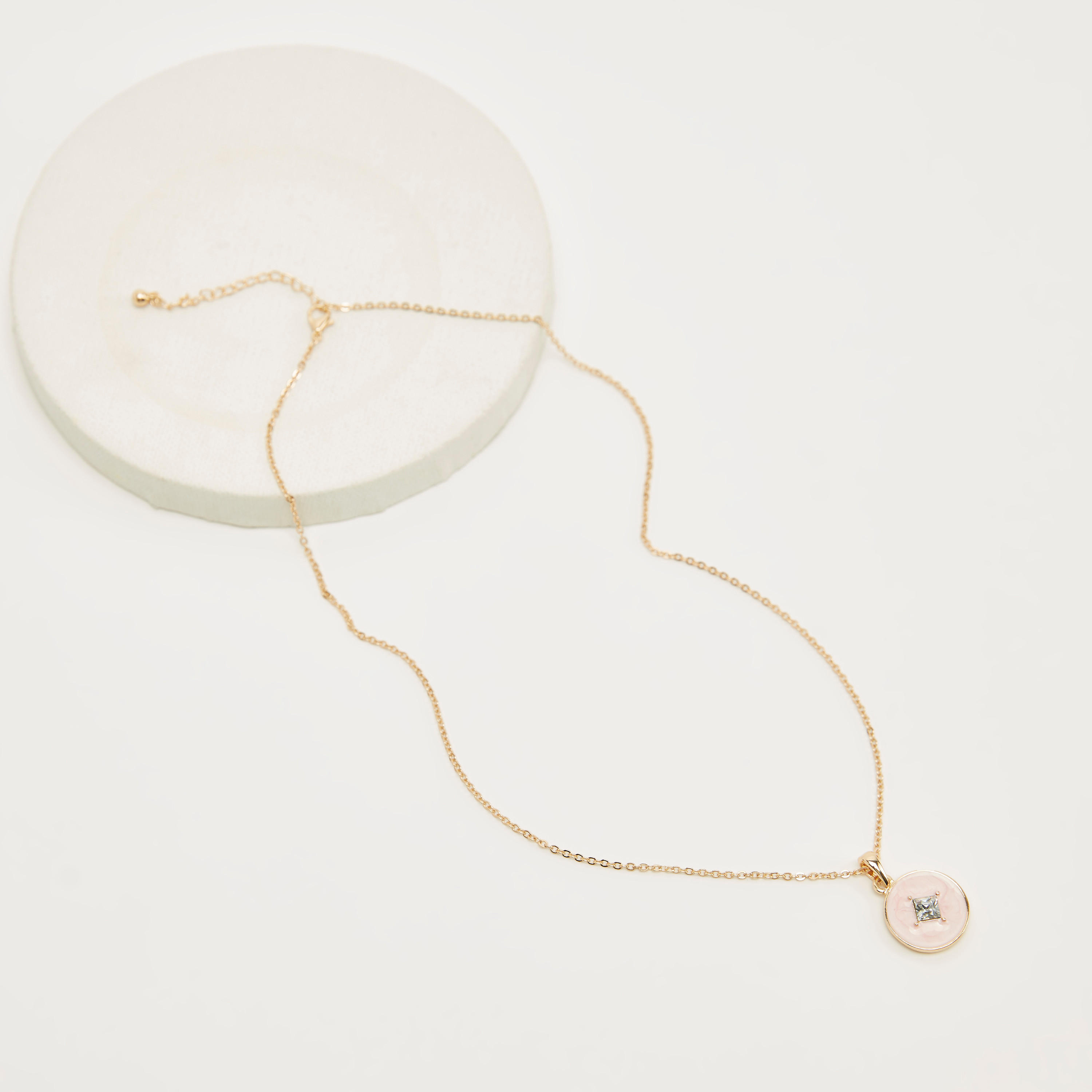 قلادة سلسلة بدلّاية مزينة ومشبك إغلاق-women-watchesandjewellery-jewellery-necklacesandpendants-image-4