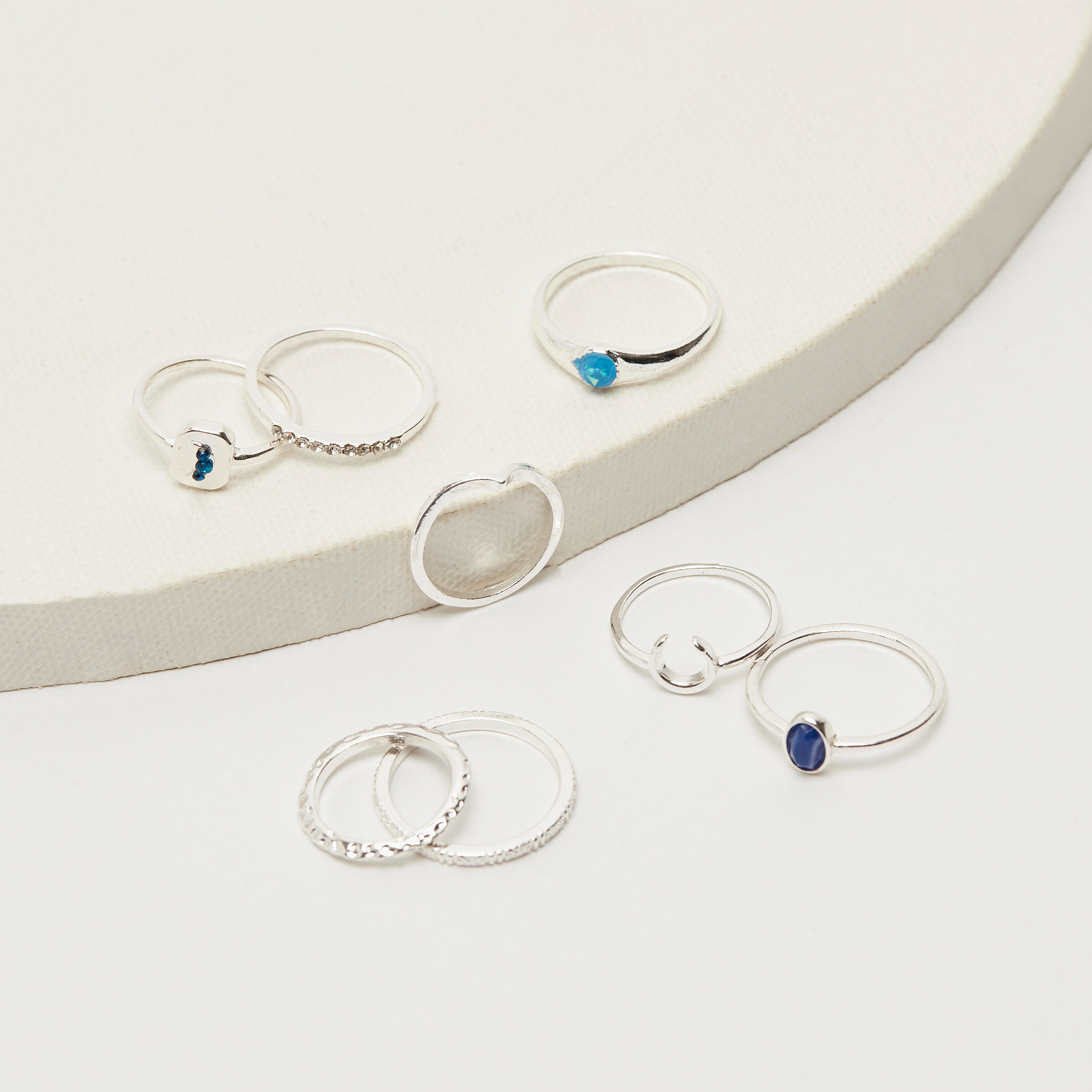 طقم خواتم متنوعة - 8 قطع-women-watchesandjewellery-jewellery-rings-image-1