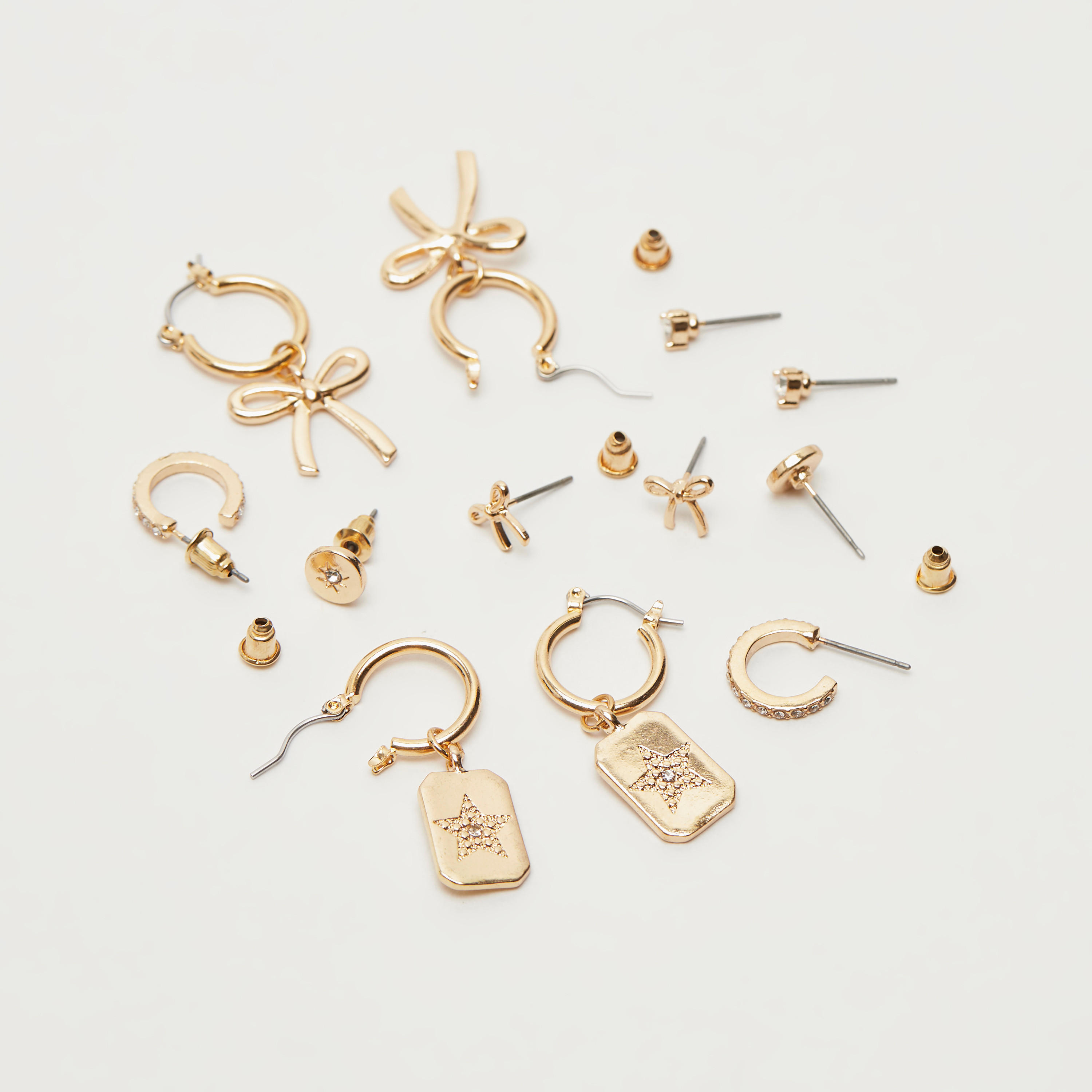 أقراط بتزيينات متنوعة - طقم من 6-women-watchesandjewellery-jewellery-earrings-image-2