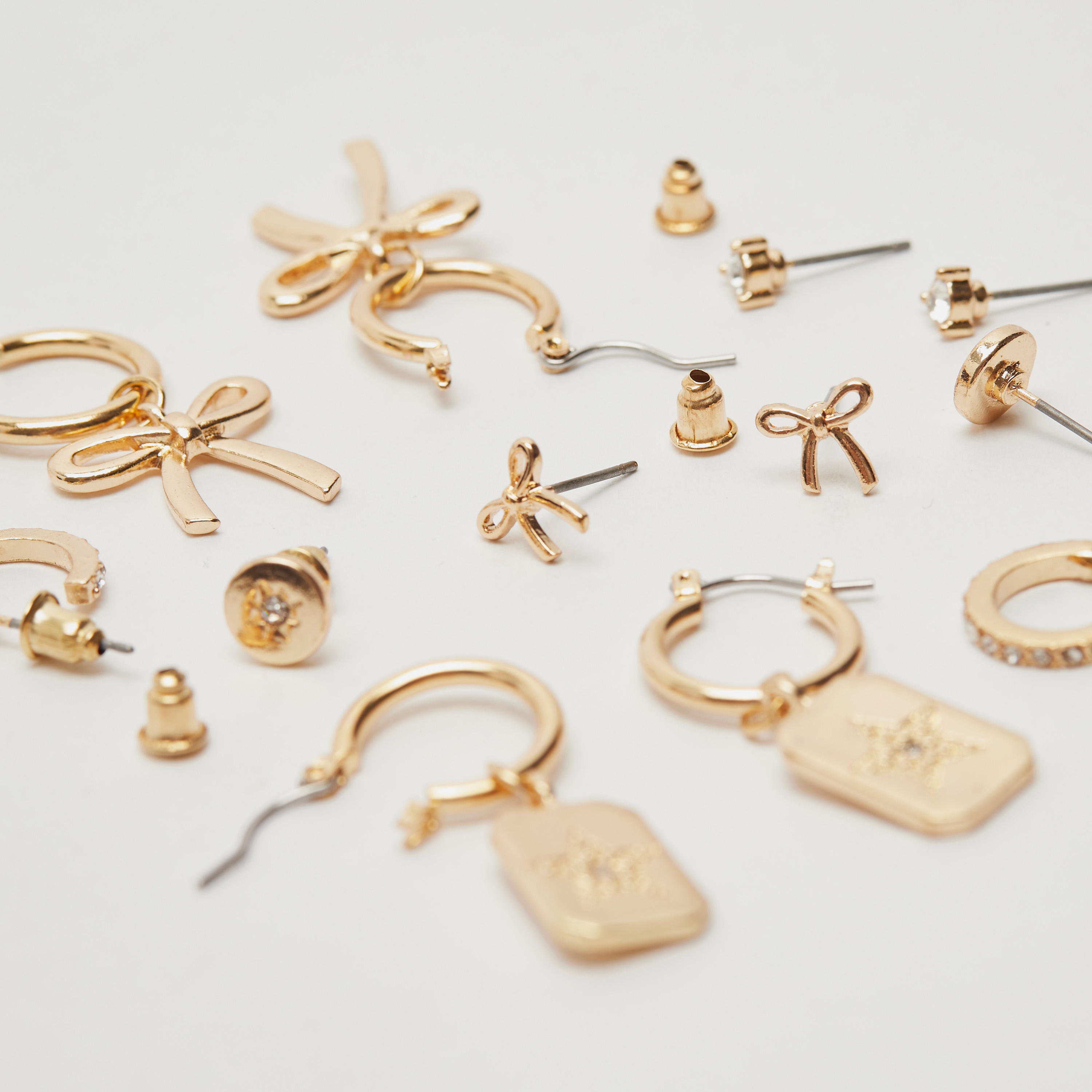 أقراط بتزيينات متنوعة - طقم من 6-women-watchesandjewellery-jewellery-earrings-image-3