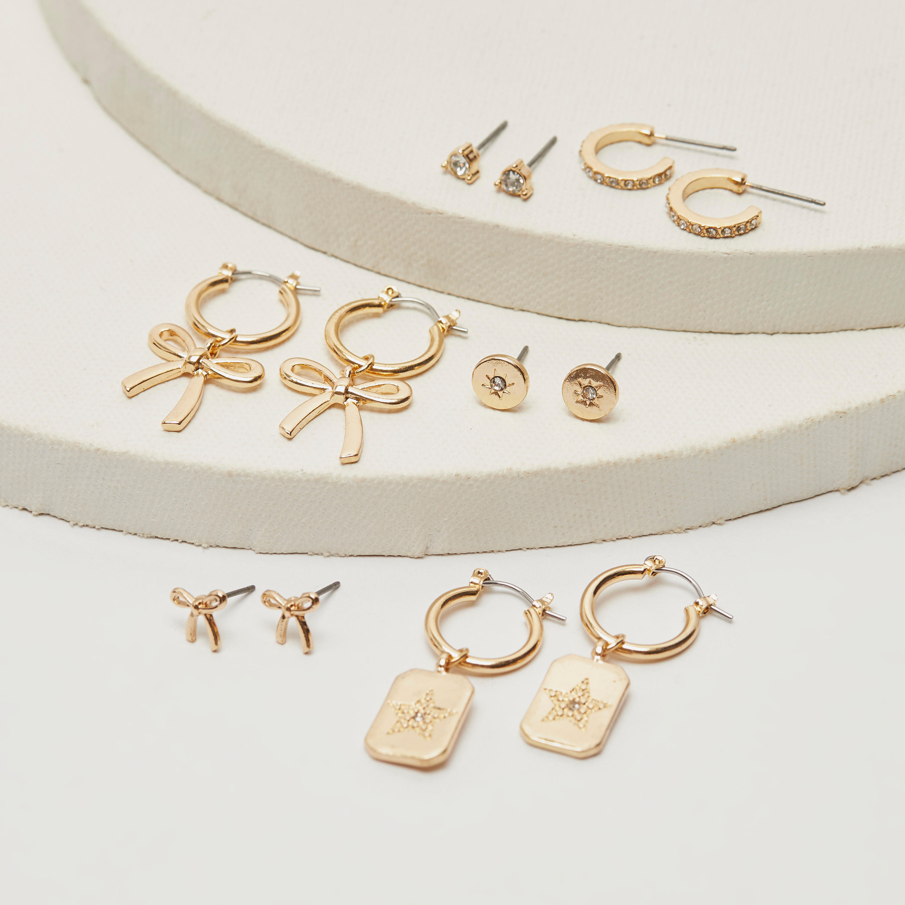 أقراط بتزيينات متنوعة - طقم من 6-women-watchesandjewellery-jewellery-earrings-image-4
