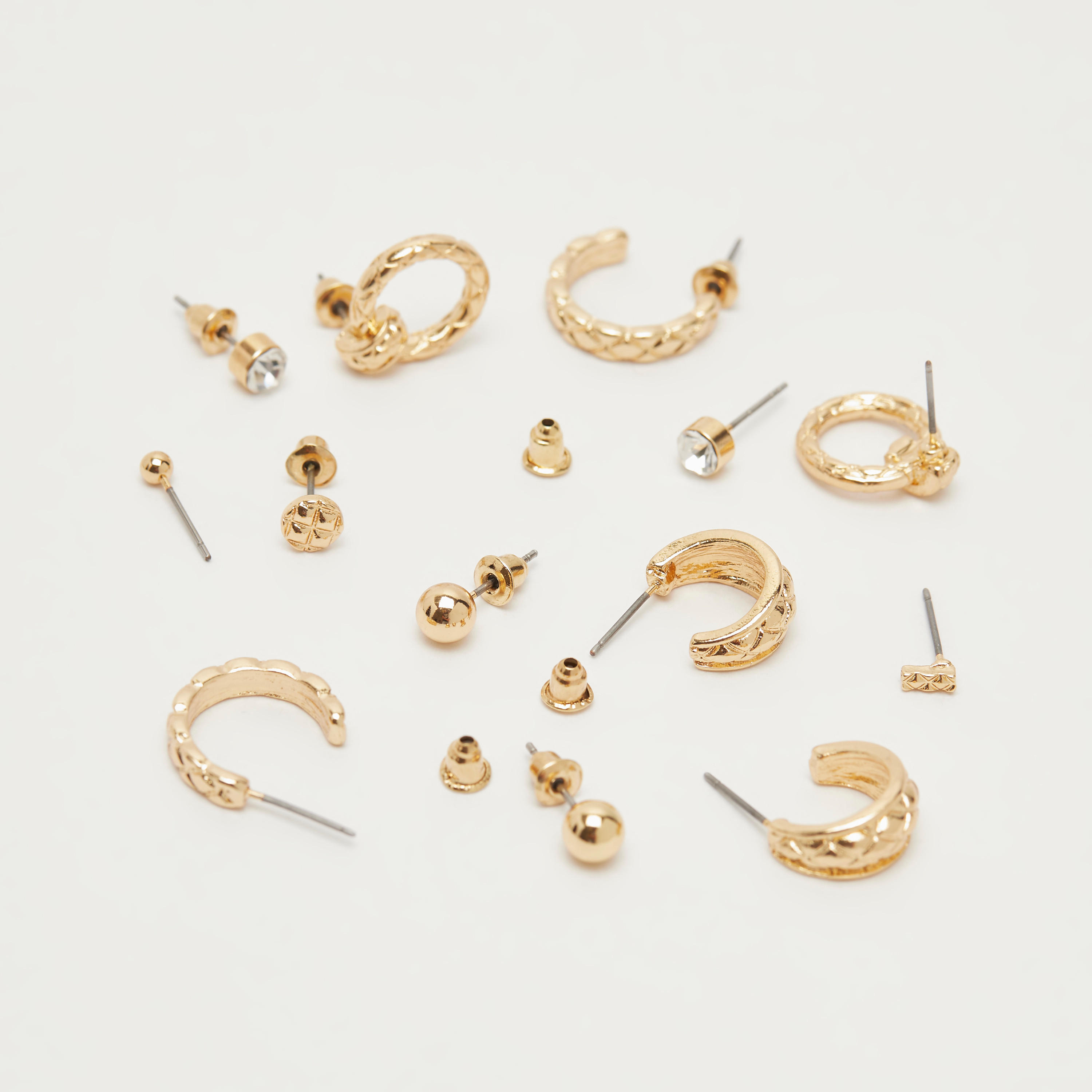 حلقان بتزيينات متنوعة - طقم من 9-women-watchesandjewellery-jewellery-earrings-image-3