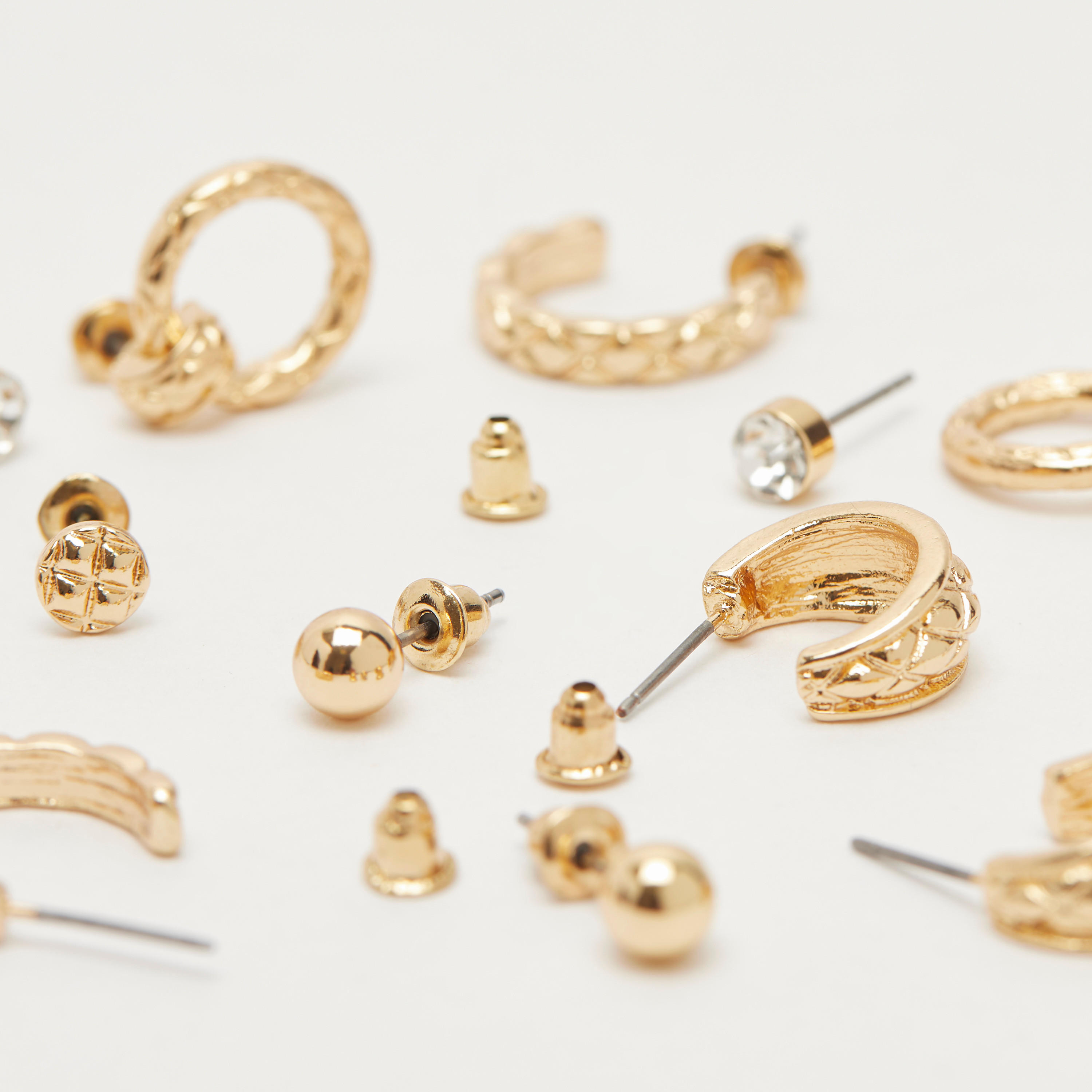 حلقان بتزيينات متنوعة - طقم من 9-women-watchesandjewellery-jewellery-earrings-image-2